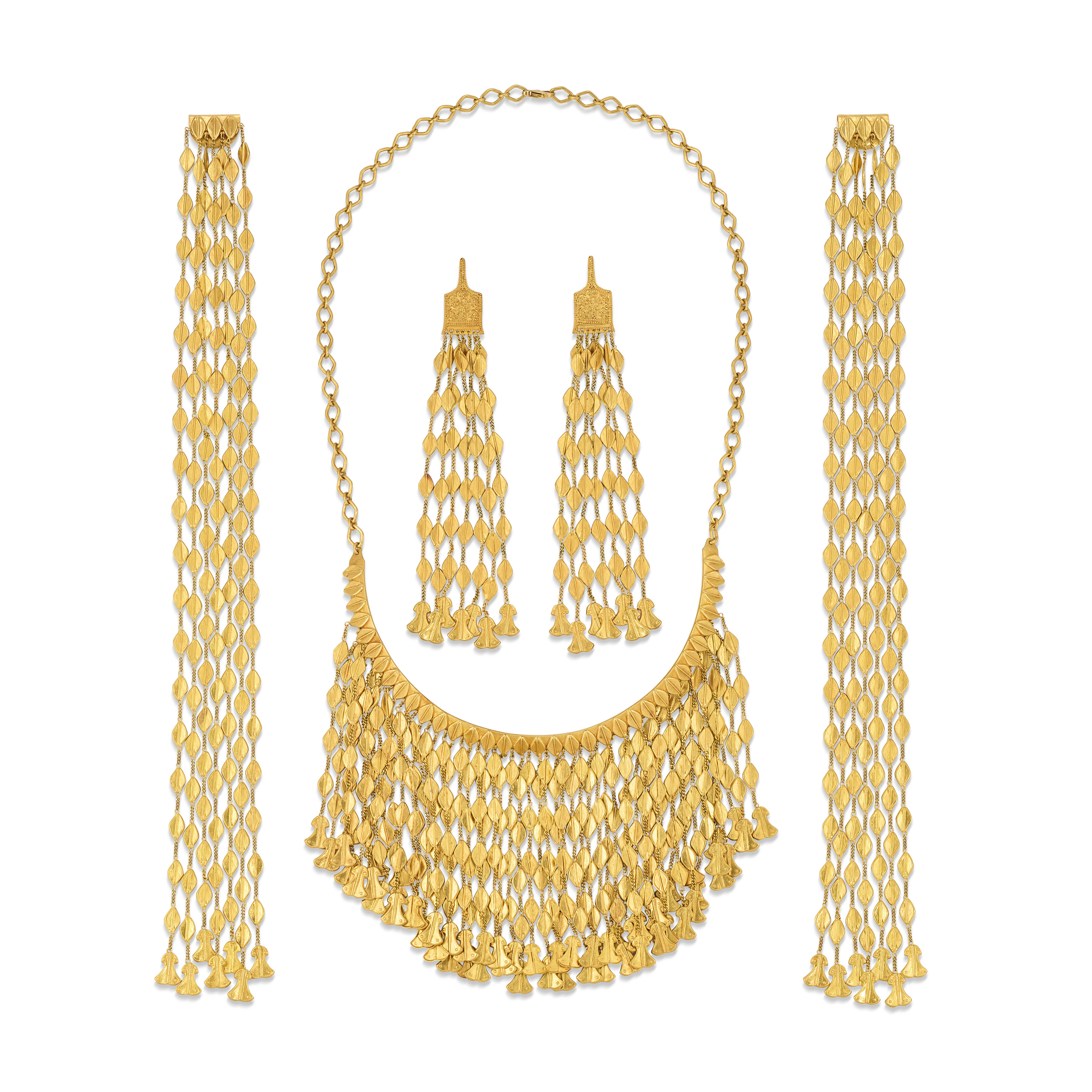 ILIAS LALAOUNIS 'ILION' NECKLACE AND EARRINGS