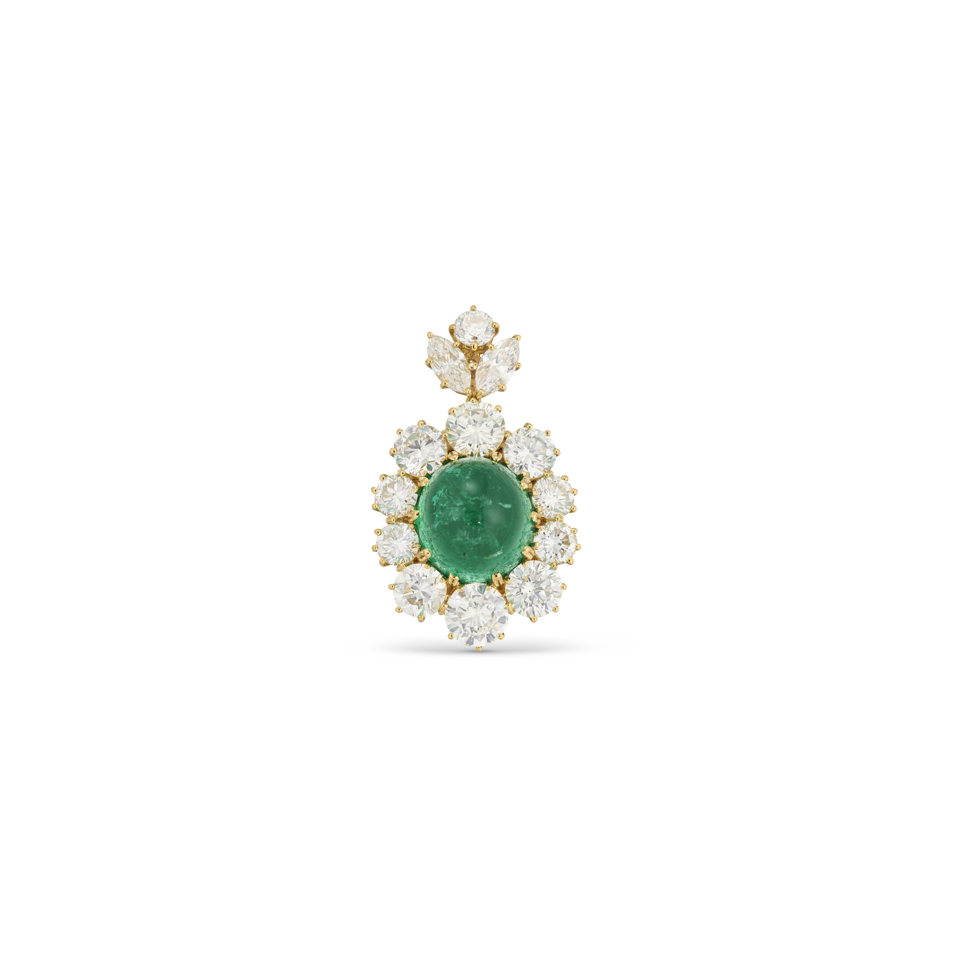 EMERALD AND DIAMOND PENDANT, | Christie’s