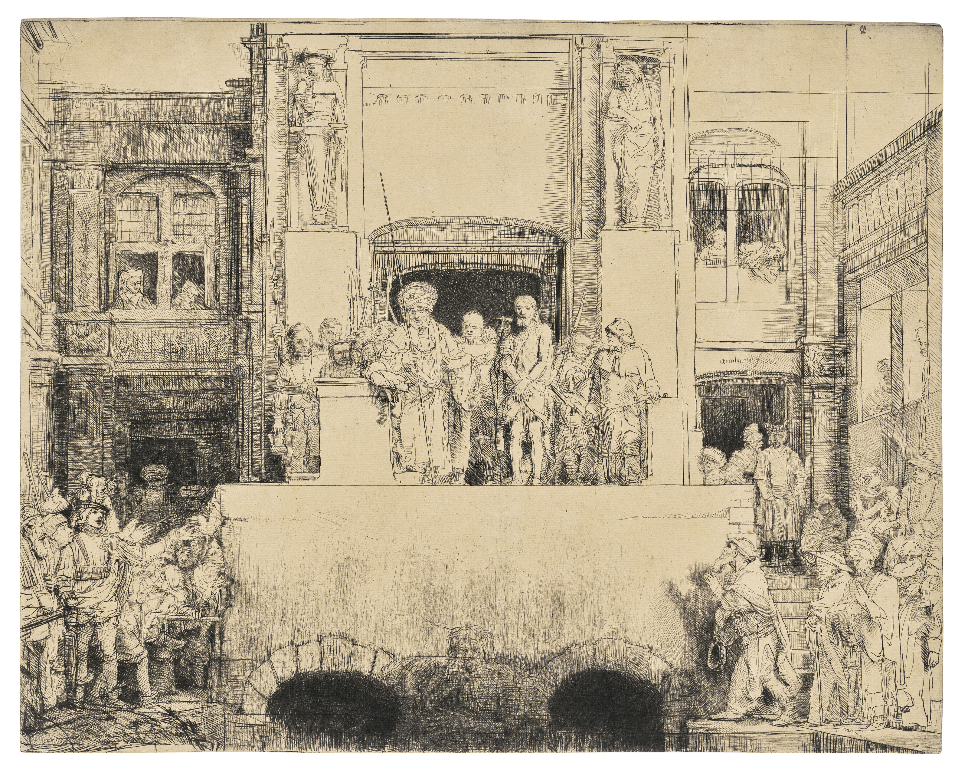 Rembrandt, Christ presented to the People (Ecce Homo), 1655, offered in The Sam Josefowitz Collection: Graphic Masterpieces by Rembrandt van Rijn - Part II on 5 December 2024 at Christie's in London