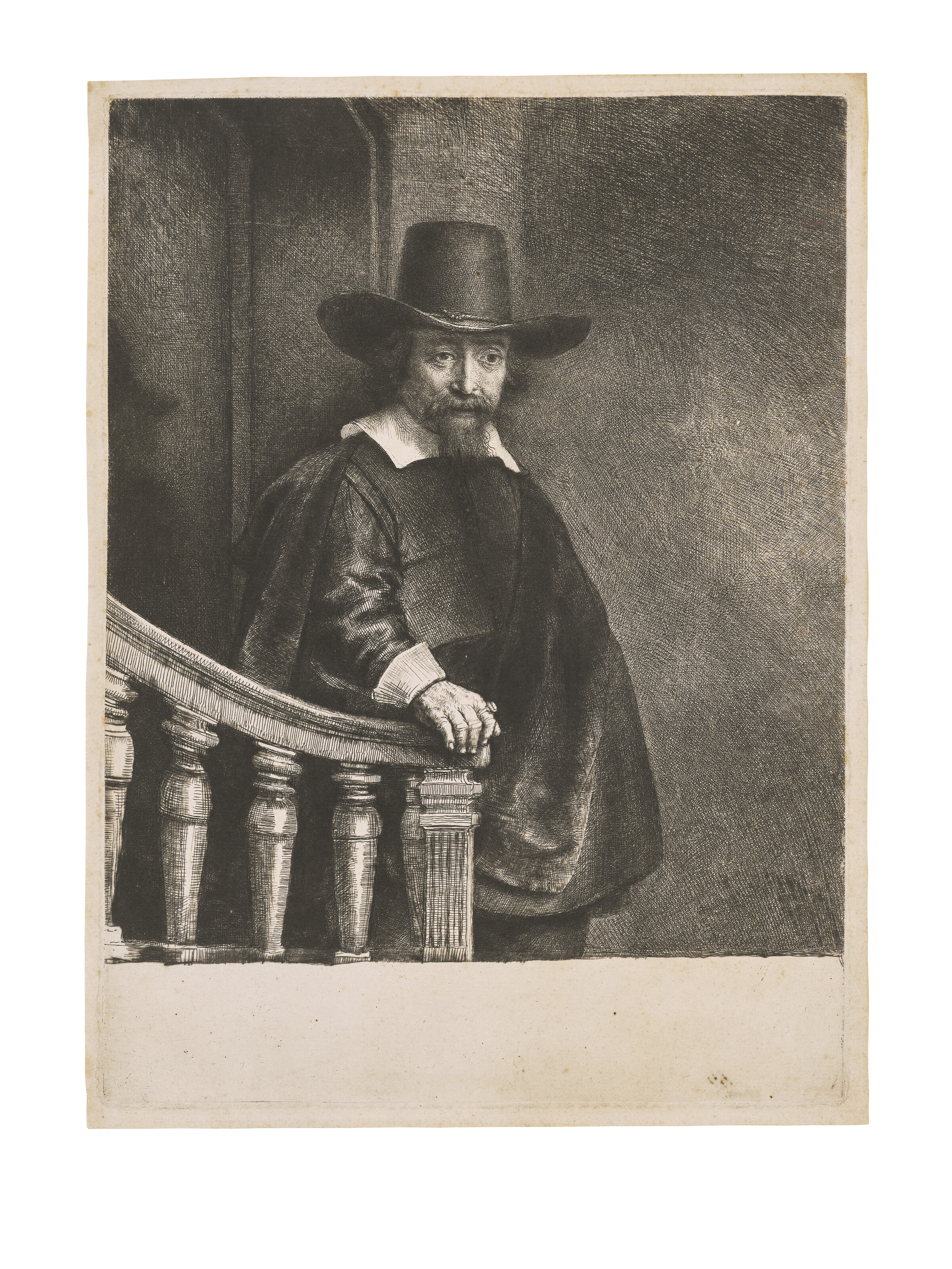 Rembrandt, Ephraim Bonus, Jewish Physician, 1647, offered in The Sam Josefowitz Collection: Graphic Masterpieces by Rembrandt van Rijn - Part II on 5 December 2024 at Christie's in London