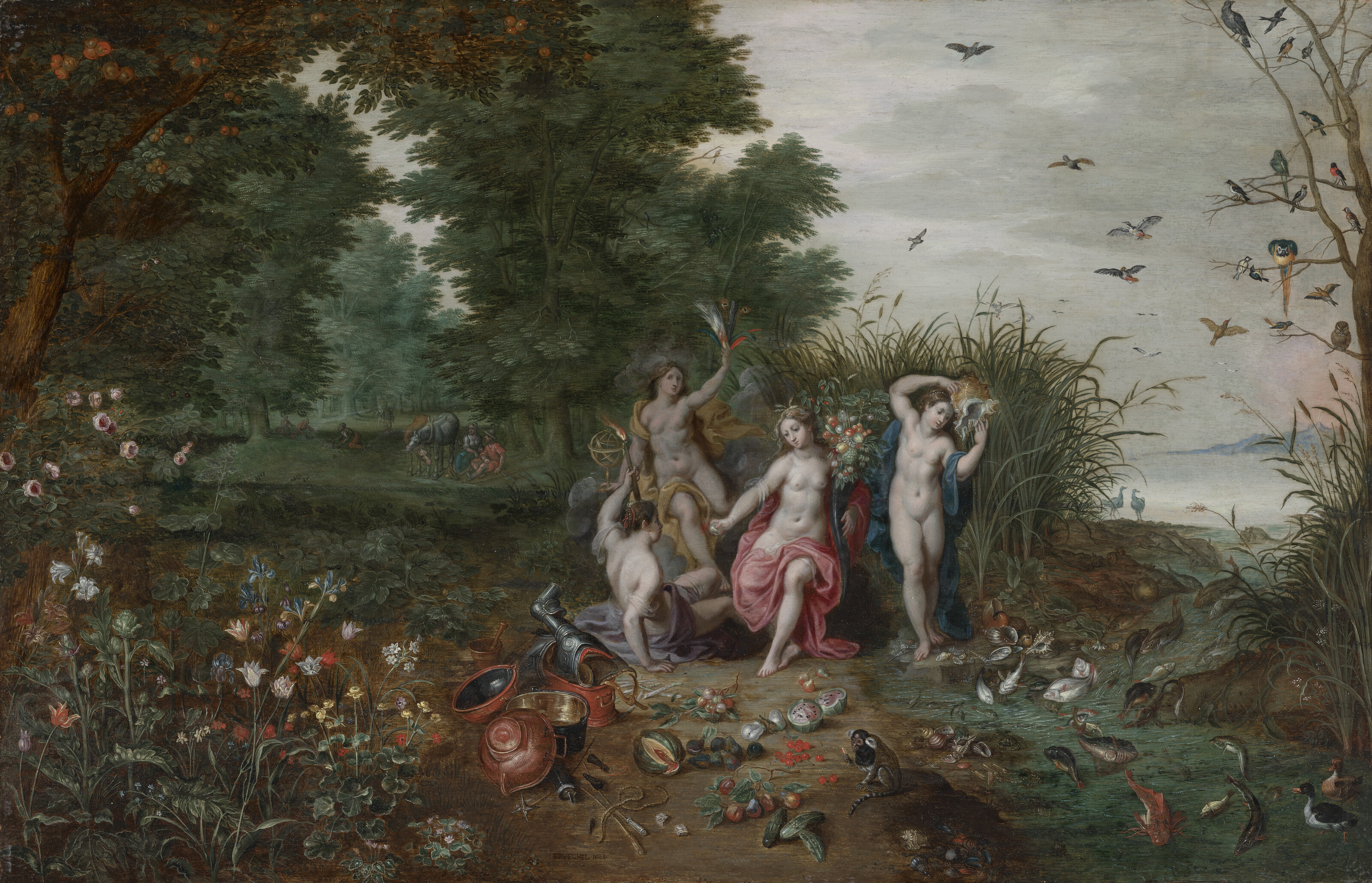 Jan Brueghel the Younger and studio of Hendrick van Balen the Elder, Allegory of the Four Elements, offered in Old Masters Part II: Paintings, Sculpture, Drawings and Watercolours on 4 December 2024 at Christie's in London