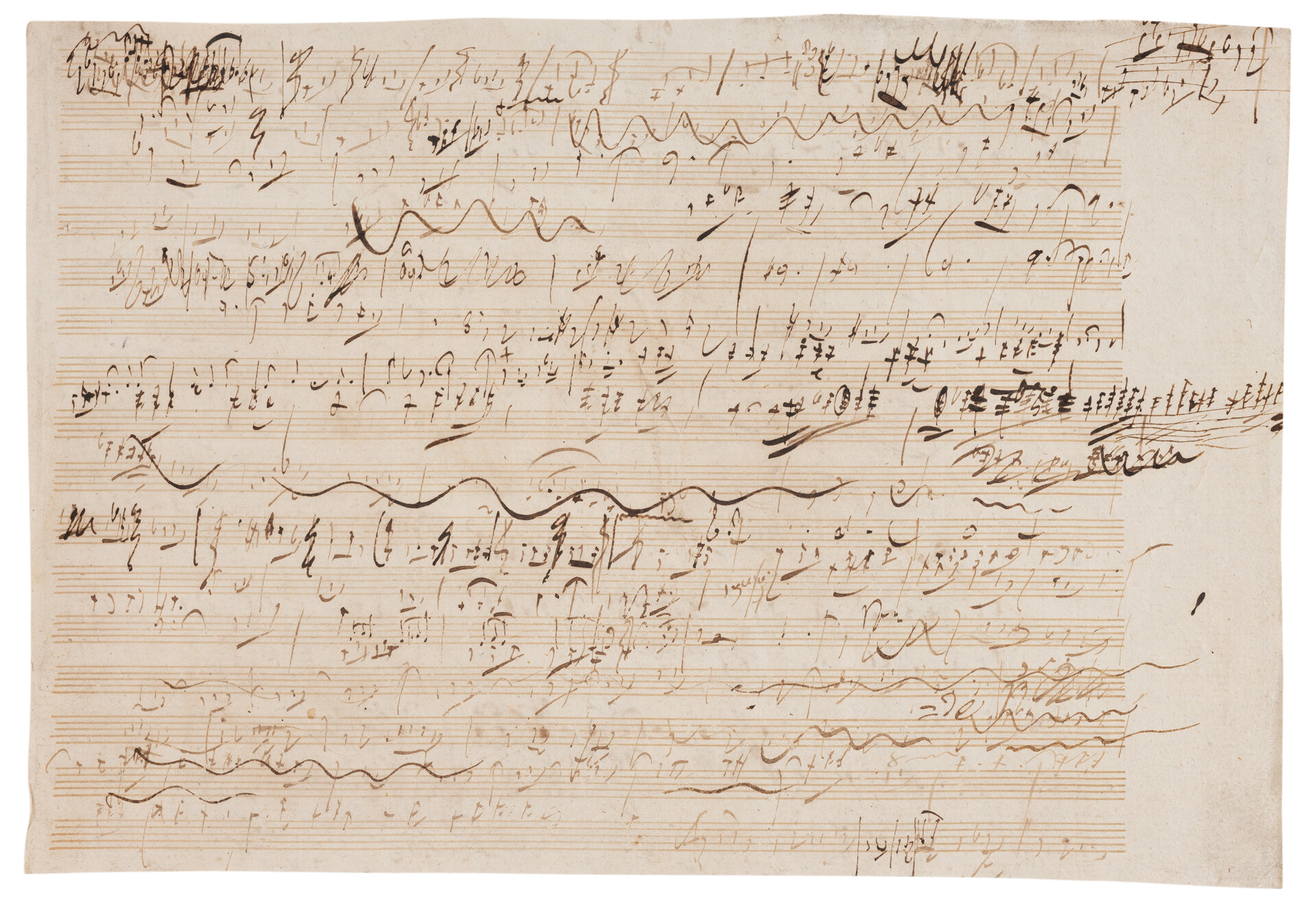 Ludwig van Beethoven (1770-1827), Autograph sketch leaf for the