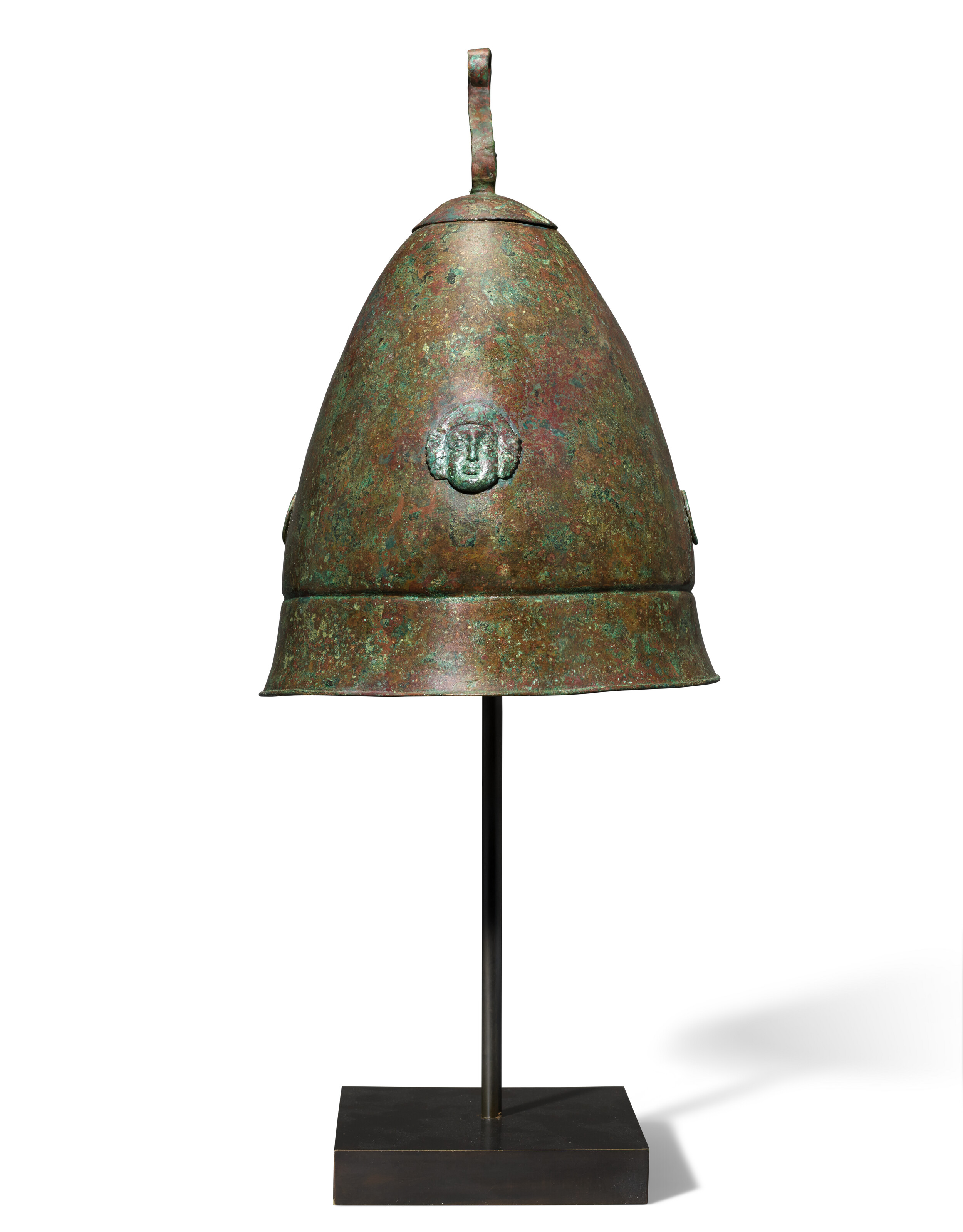 A Greek bronze Pilos helmet, Magna Graecia, late classical to Hellenistic period, circa 400-200 BC, offered in Works of Art from the Mougins Museum of Classical Art, Online from 26 November to 10 December 2024 at Christie's Online