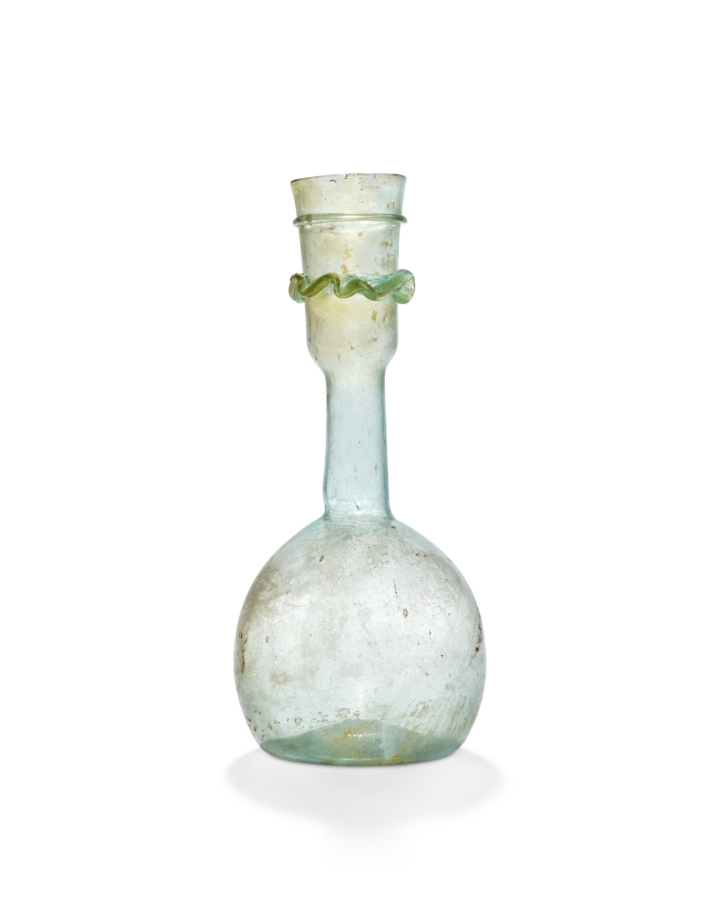 A Roman green glass flask, circa 5th-6th century AD, offered in Works of Art from the Mougins Museum of Classical Art, Online from 26 November to 10 December 2024 at Christie's Online