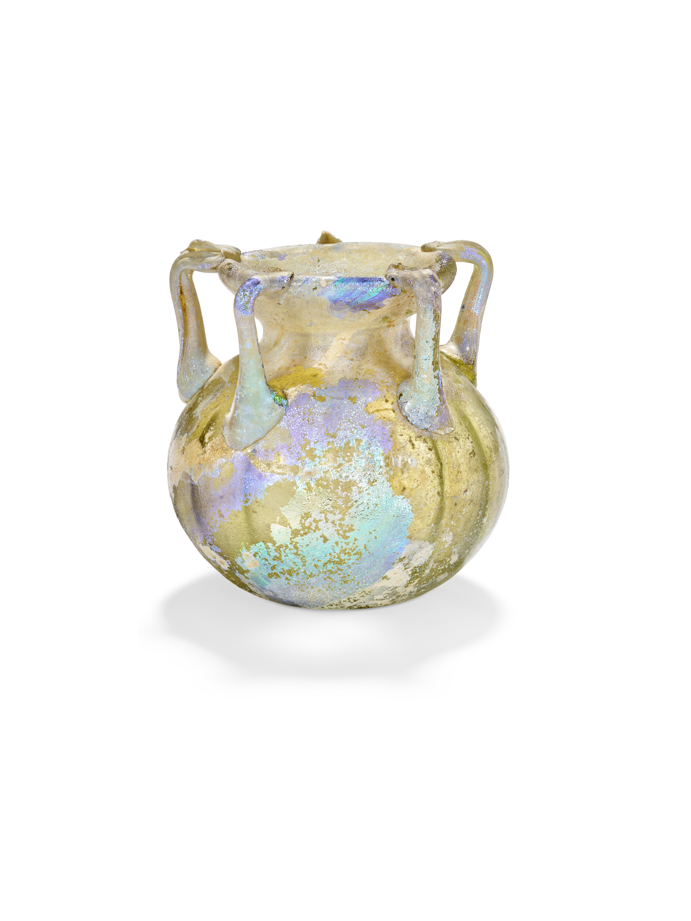 A Roman green glass jar, circa 4th-5th century AD, offered in Works of Art from the Mougins Museum of Classical Art, Online from 26 November to 10 December 2024 at Christie's Online