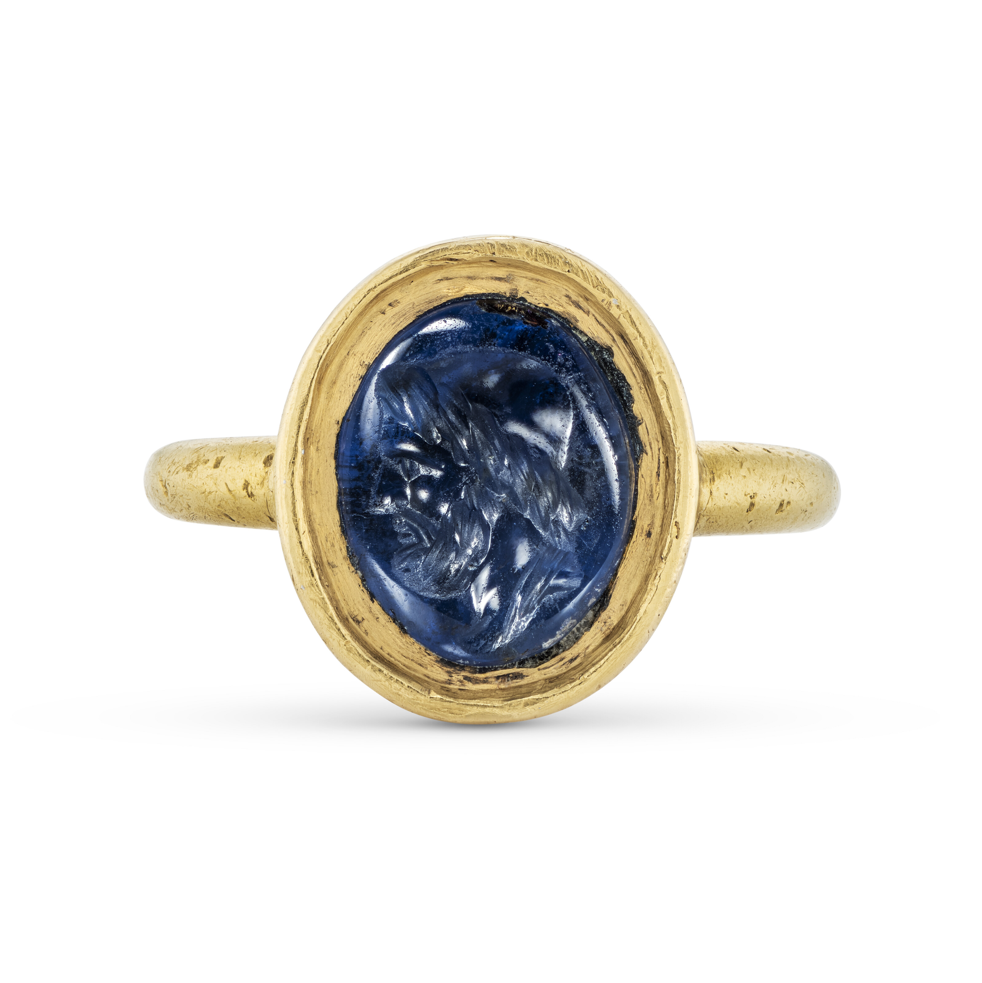 A Roman sapphire ringstone with Odysseus, circa 1st century BC-1st century AD, offered in Antiquities from the Mougins Museum of Classical Art on 4 December 2024 at Christie's in London