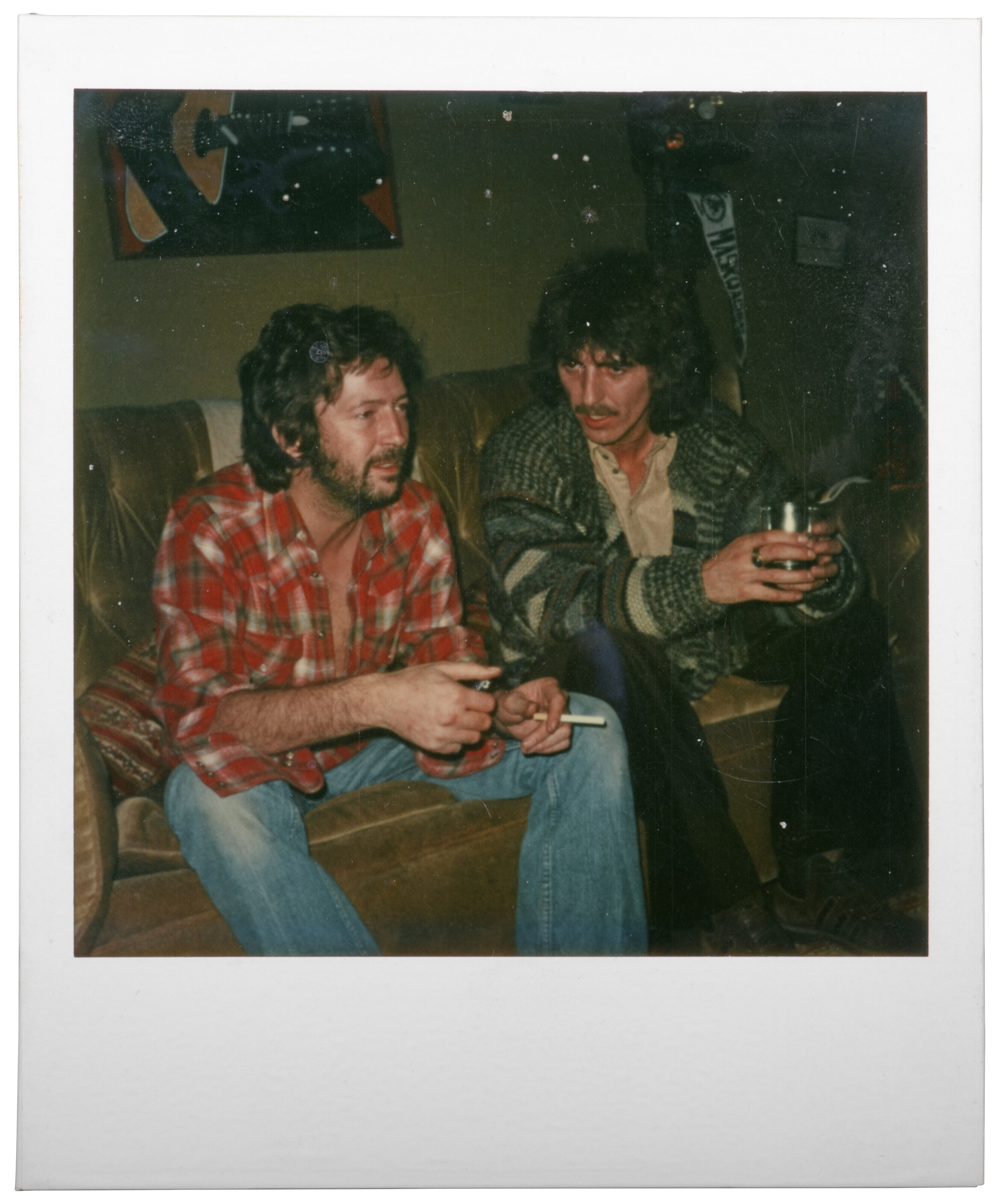 Eric Clapton and George Harrison, Three Polaroid photographs 