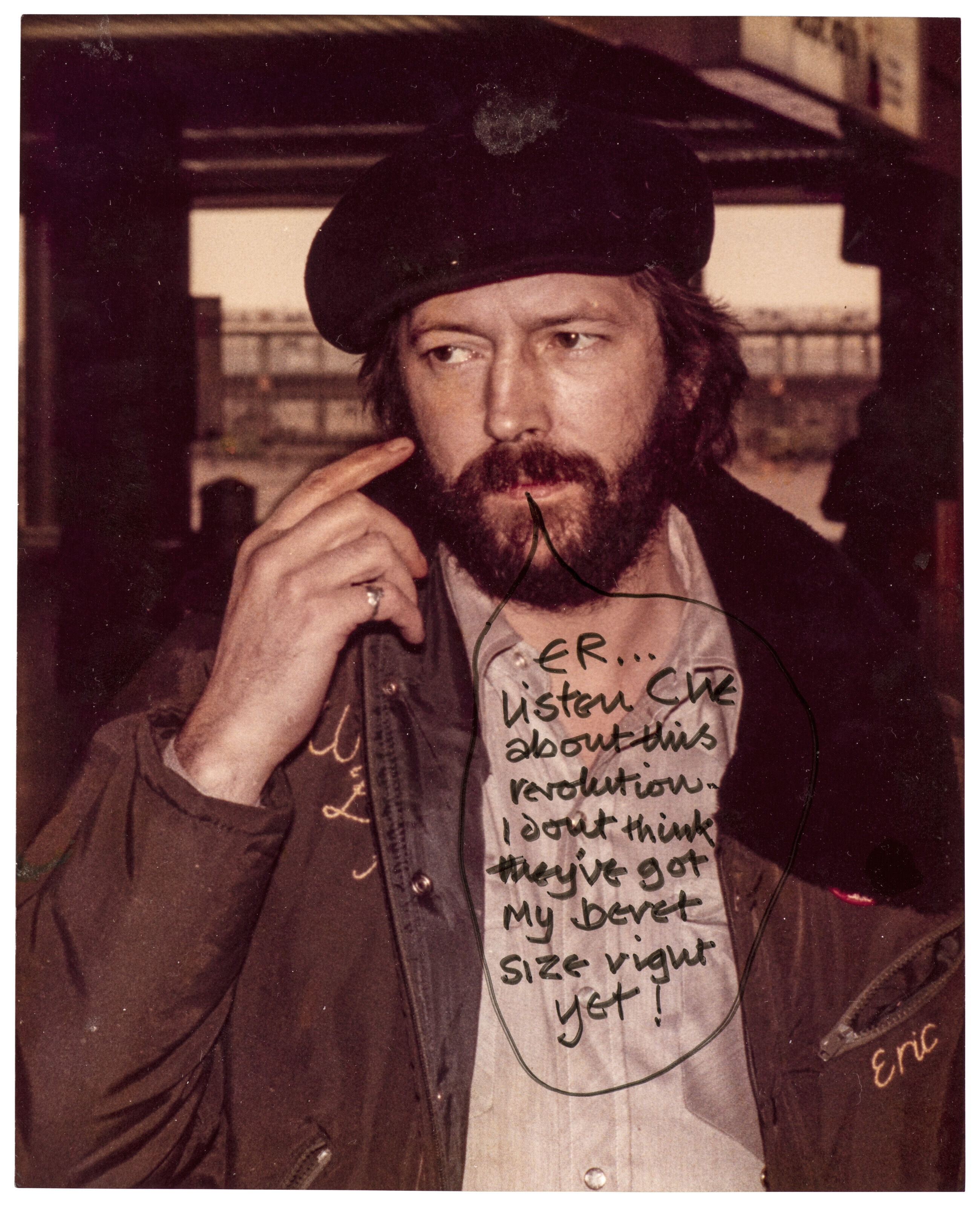 Eric Clapton, An annotated photograph, circa 1978 | Christie's