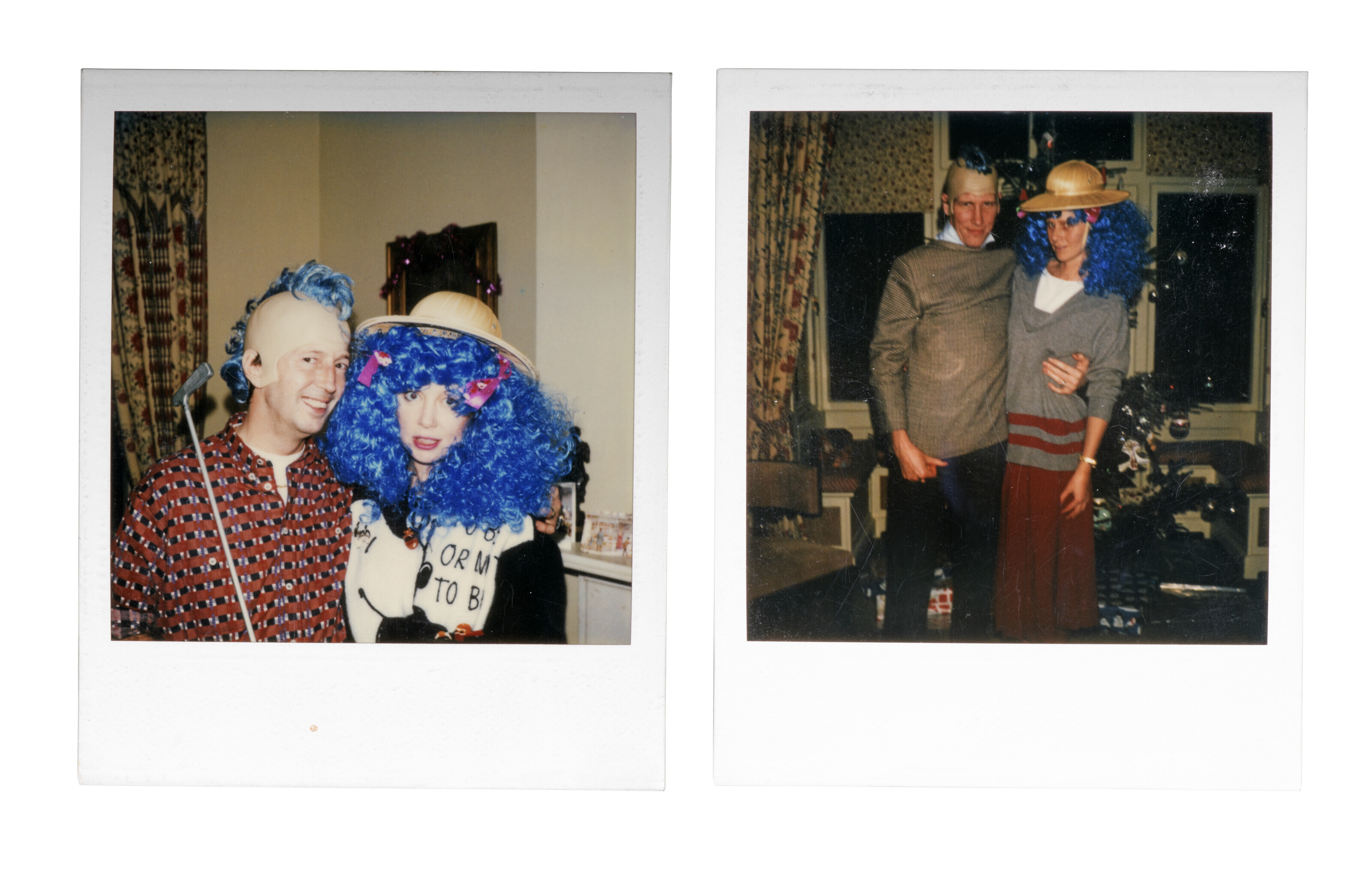 Eric Clapton and Roger Waters, Two Polaroid photographs, circa