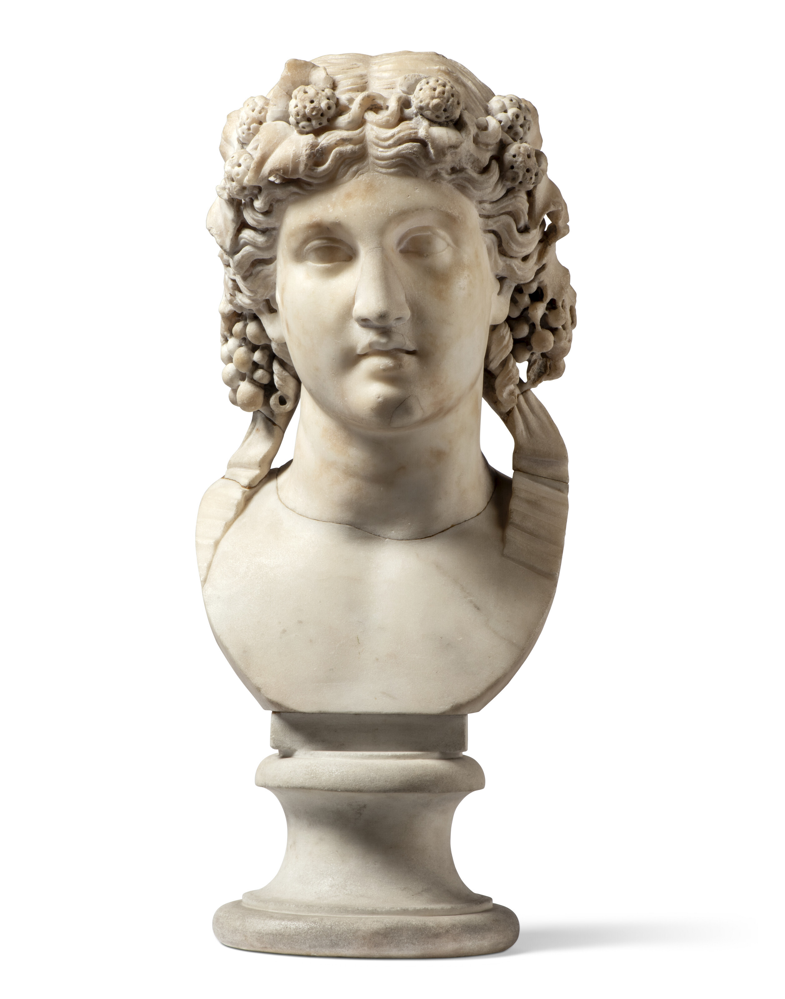 A Roman marble head of Bacchus, circa 2nd century A.D. offered in Philip Hewat-Jaboor: An Eye for the Magnificent on 8 February 2024 at Christie's in London