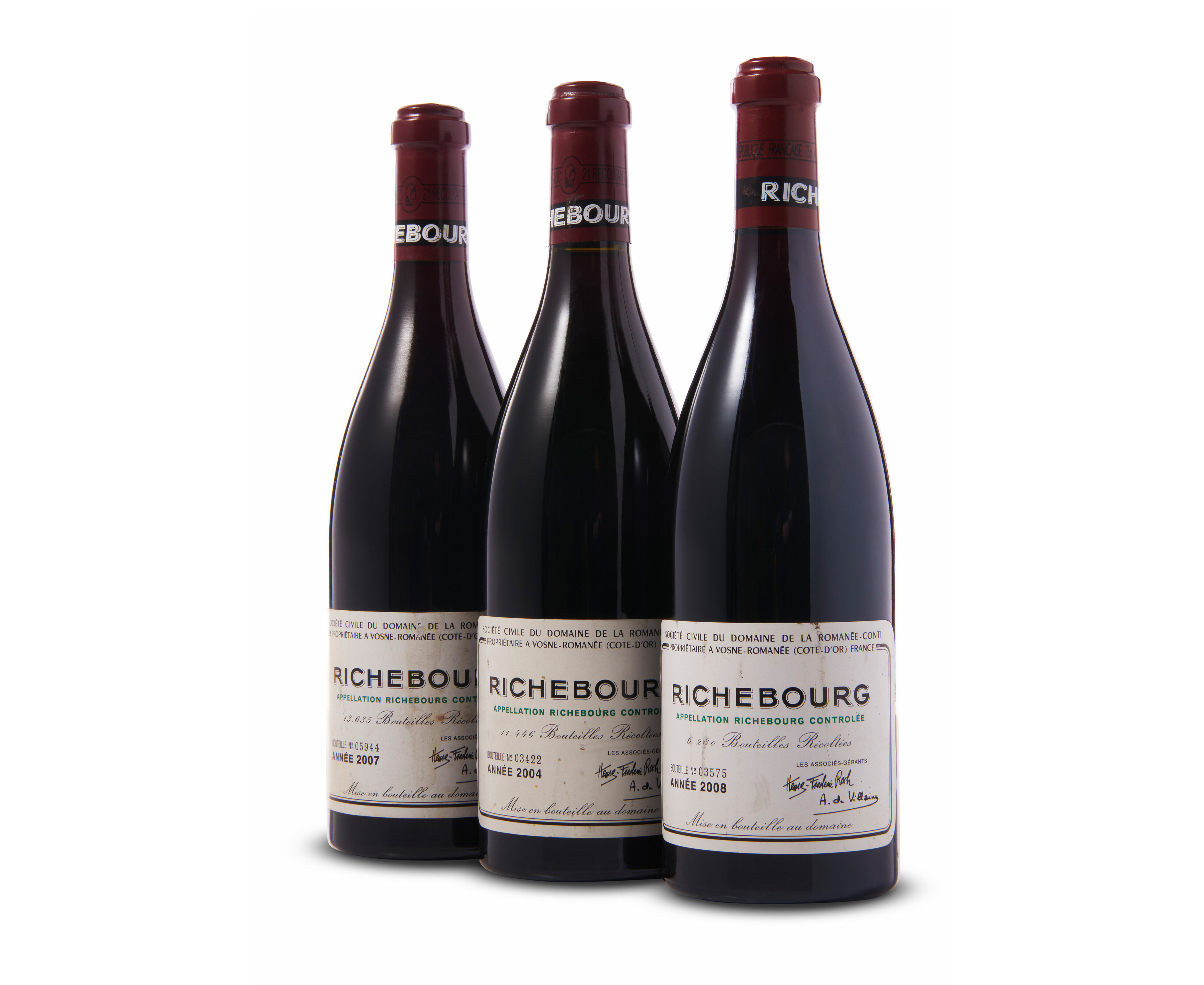 Richebourg 2008 空瓶　DRC Mixed DRC Richebourg 2004-2008, Domaine de la Romanée-Conti
