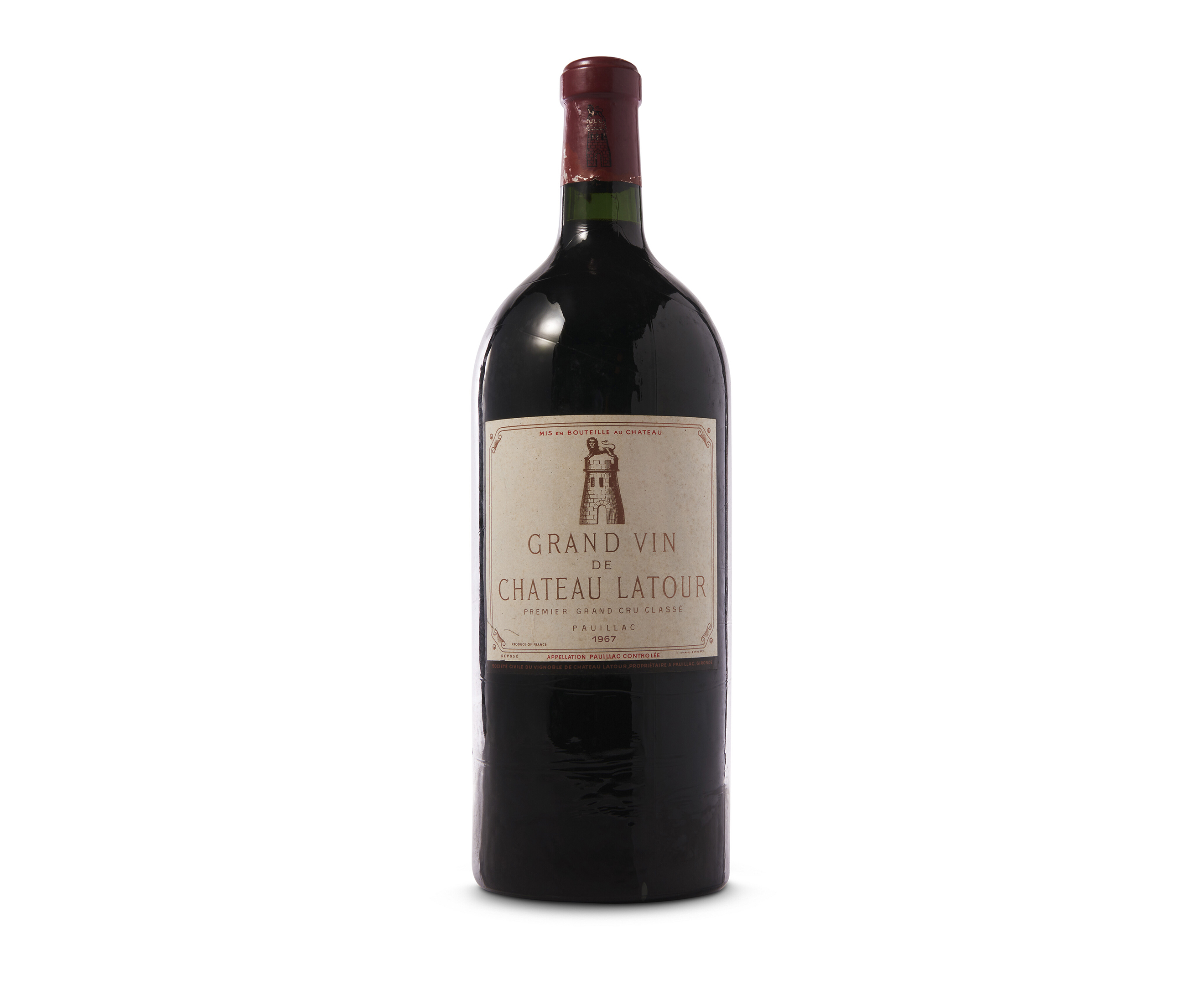 Bouteille Vide Château Latour Pauillac 1952 - Rare Flacon Collection Bordeaux
