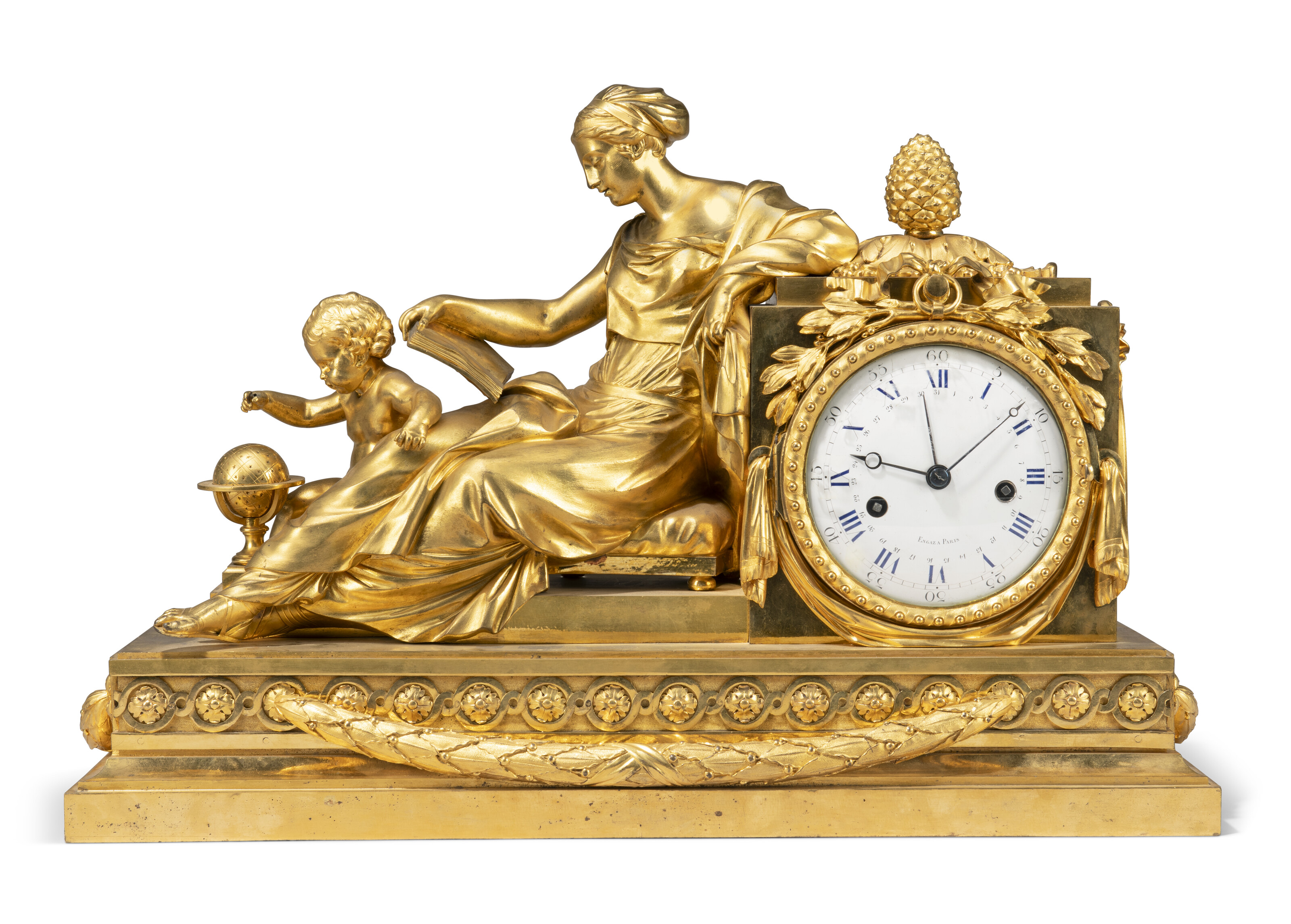 A Louis XVI ormolu mantel clock a la Geoffrin, the case attributed to Robert Osmond, the movement by Martin, Paris, circa 1775-80, offered in Three Dealing Dynasties: London, Paris, Geneva on 23 May 2024 at Christie's in London