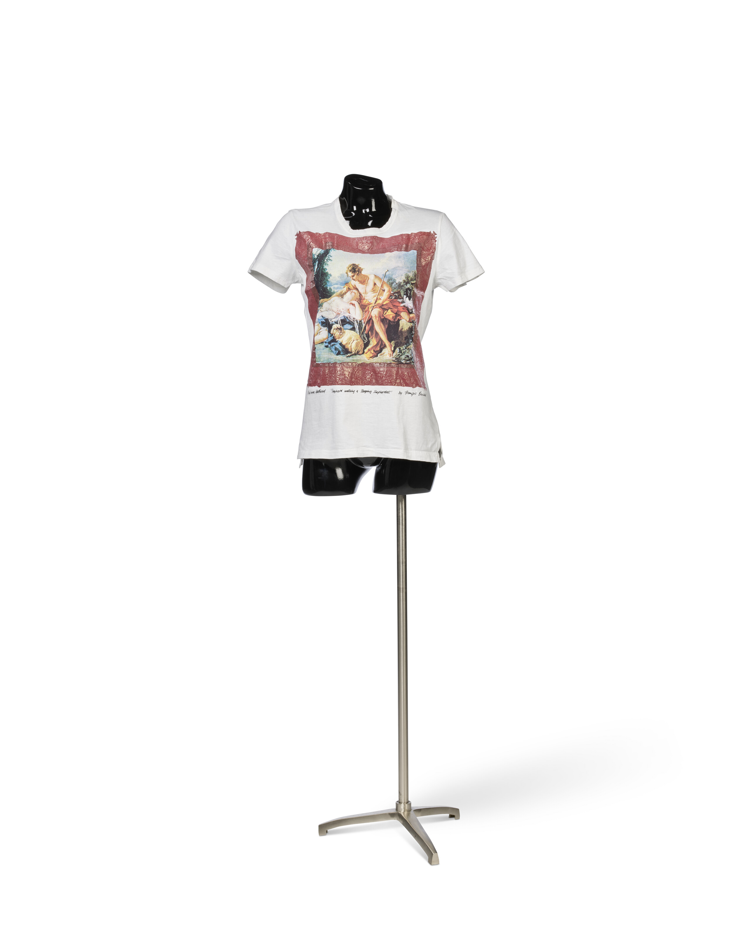 VIVIENNE WESTWOOD, CIRCA 1990, A WHITE COTTON 'FRAME' T
