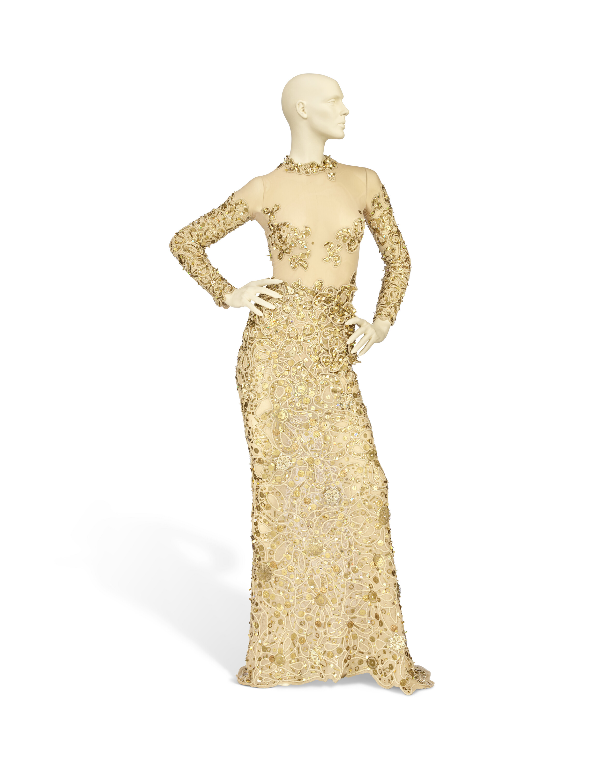 vivien vixen dress gold The Vivian Dress in Gold Baroque Floral 0 / Gold Baroque Floral