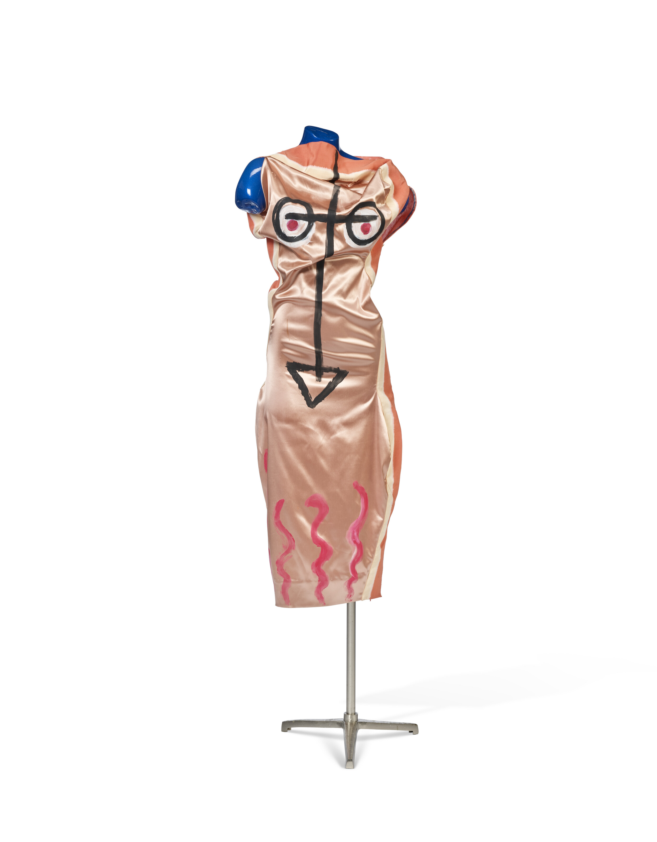 Andreas Kronthaler for Vivienne Westwood, a coral pink printed satin Superbo dress, from the Andreas Collection, Spring-Summer 2018, offered in Vivienne Westwood: The Personal Collection - Part I on 25 June 2024 at Christie's in London