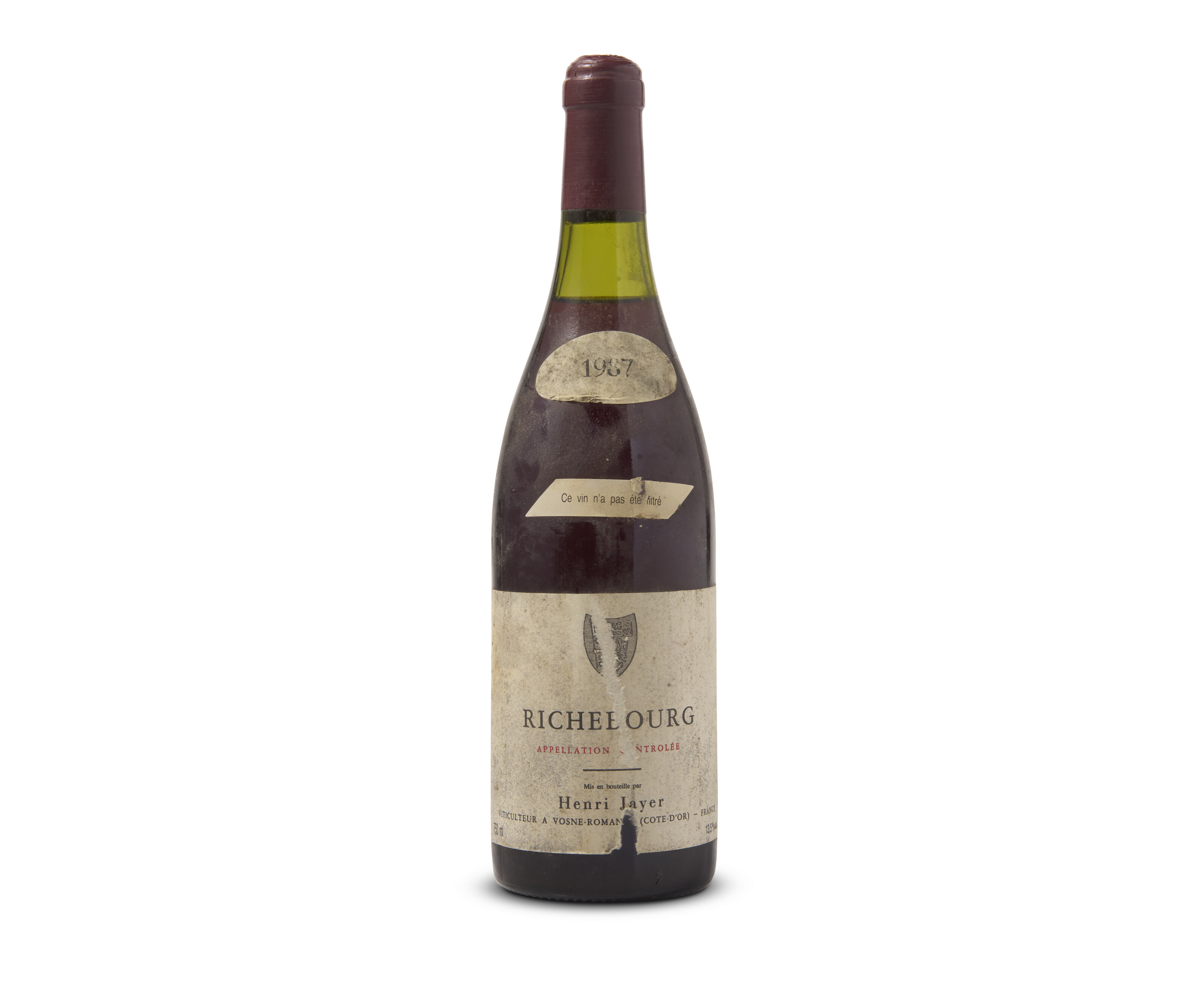Henri Jayer, Richebourg 1987, offered in Fine and Rare Wines and Spirits Online: London Edition, until 22 October 2024 at Christie’s Online