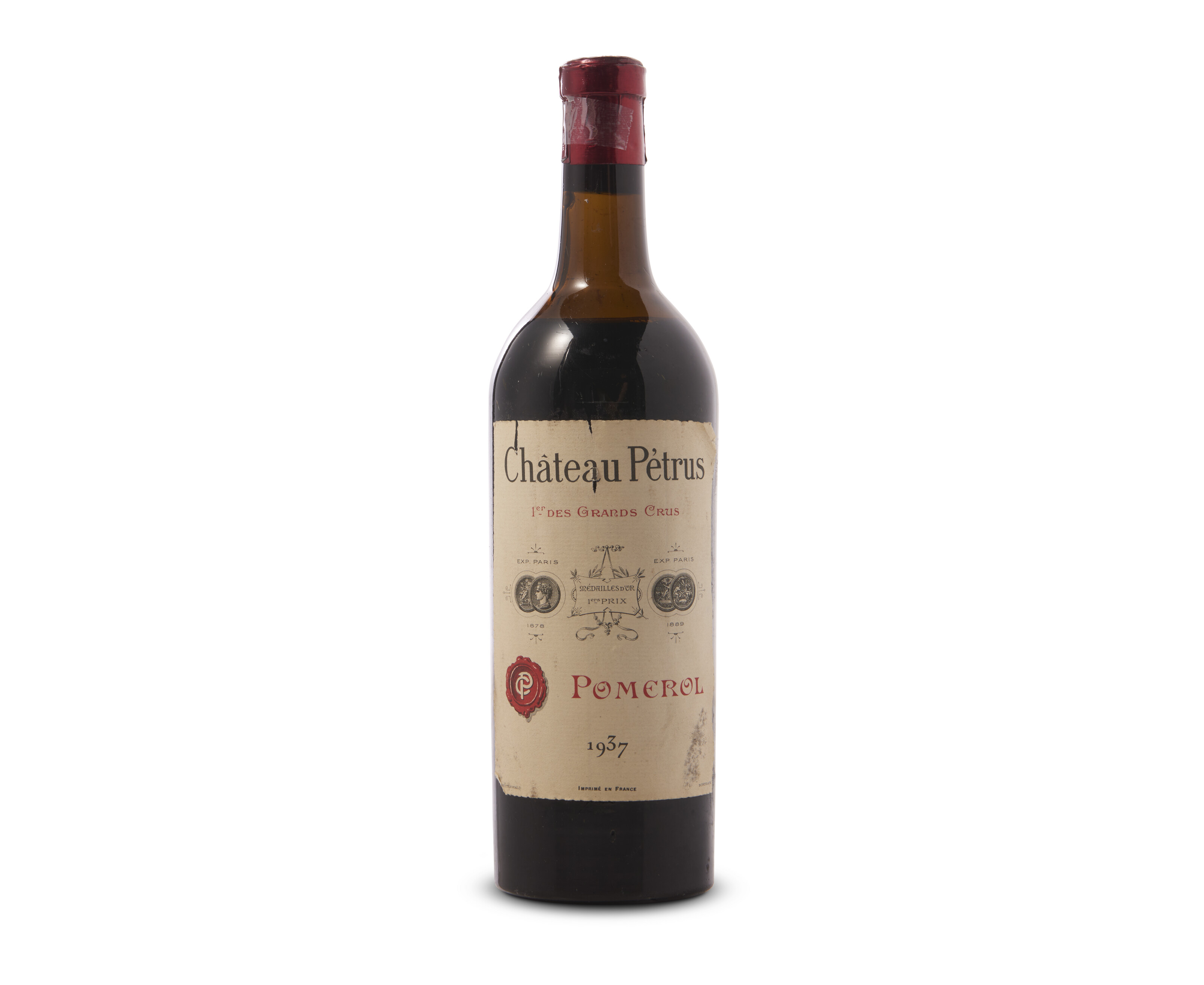 Petrus 1937, PomerolBelieved Belgian bottled by Ricard and