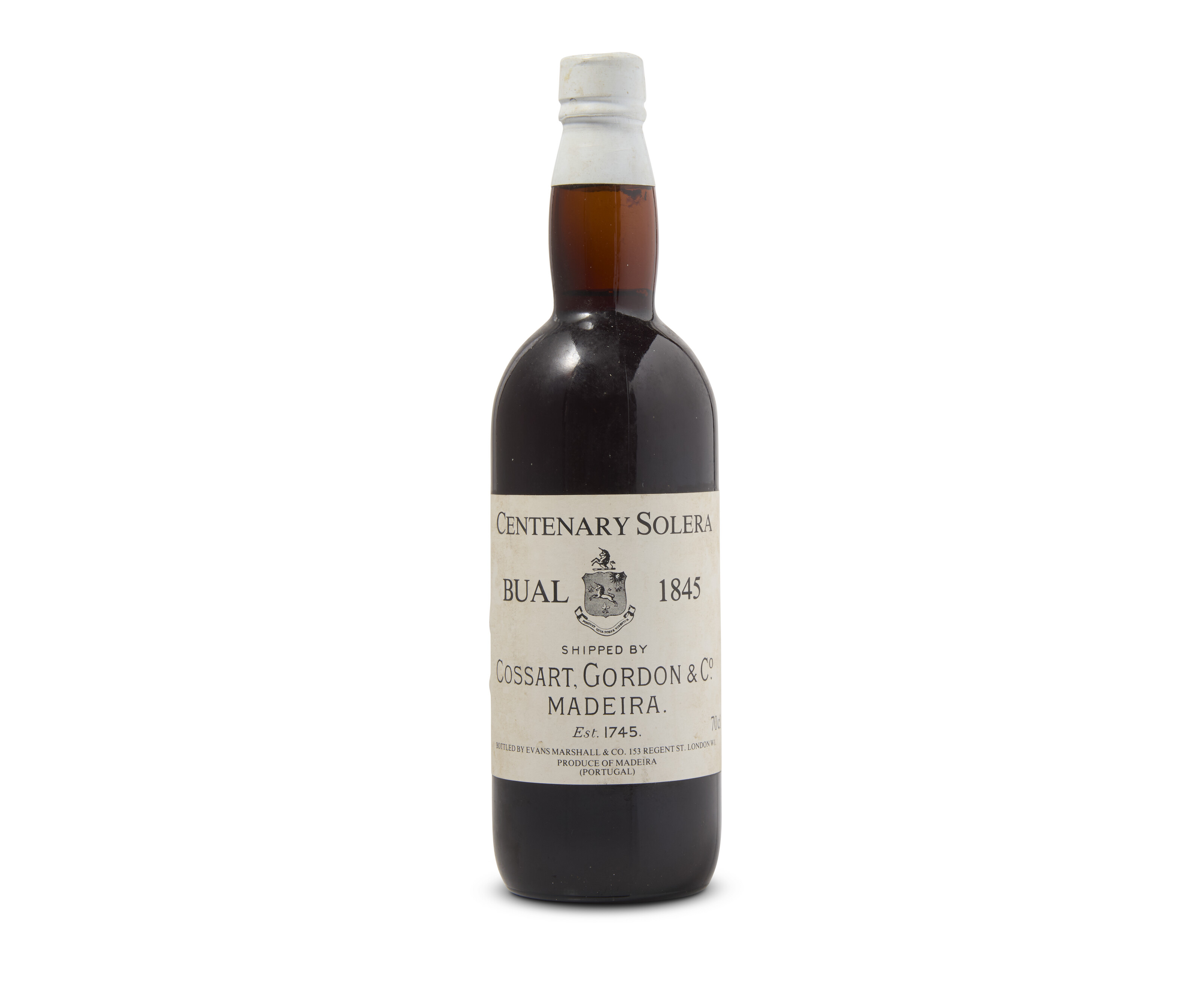 Cossart Gordon and Co, Bual Centenary Solera Madeira 1845, sold for £400 on 6 December 2024 at Christie's Online