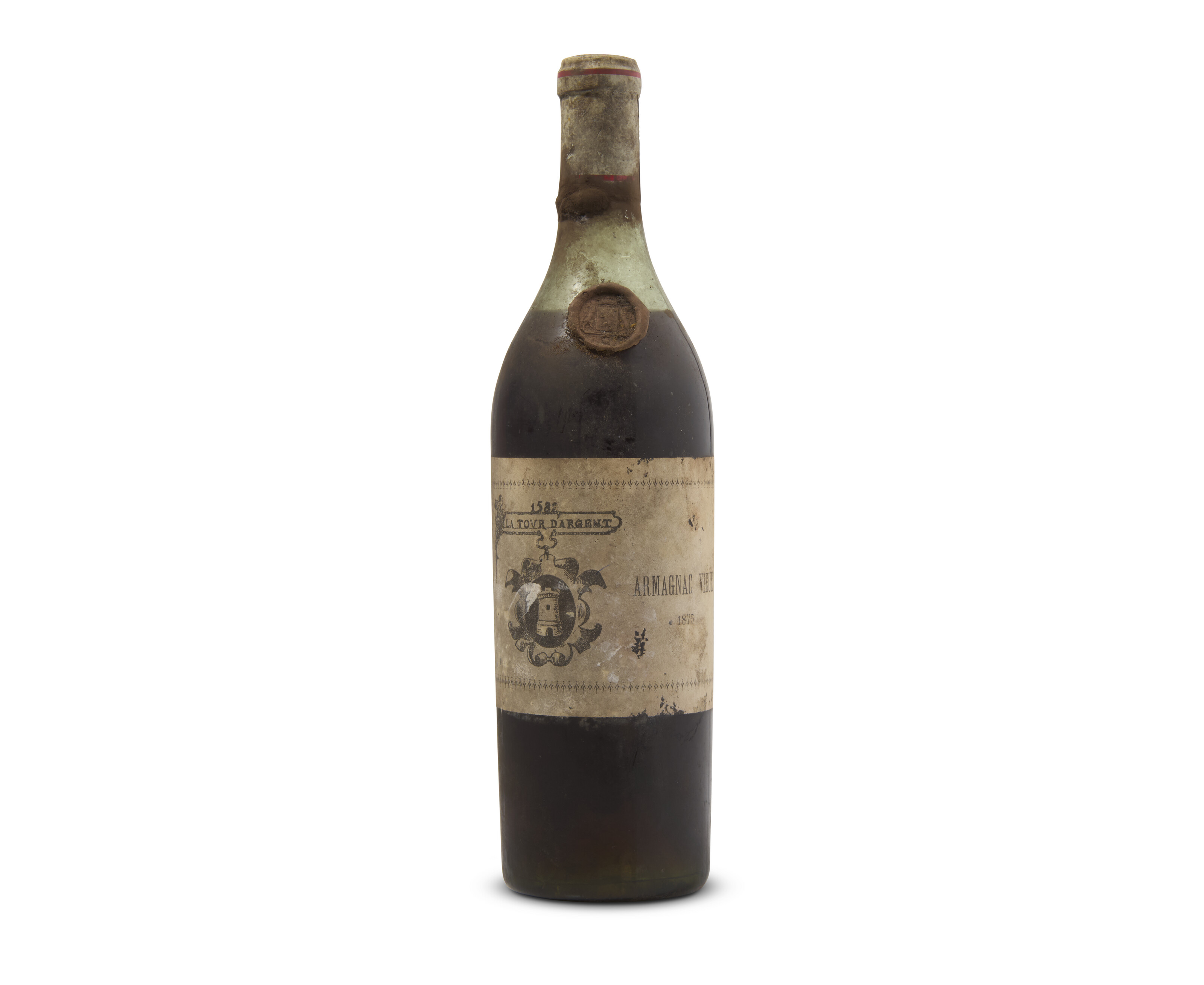 ブランデー LA TOUR D'ARGENT 1986 BAS ARMAGNAC La Tour d'Argent, Vieux Armagnac 1875, Ex lot 70 Christie's