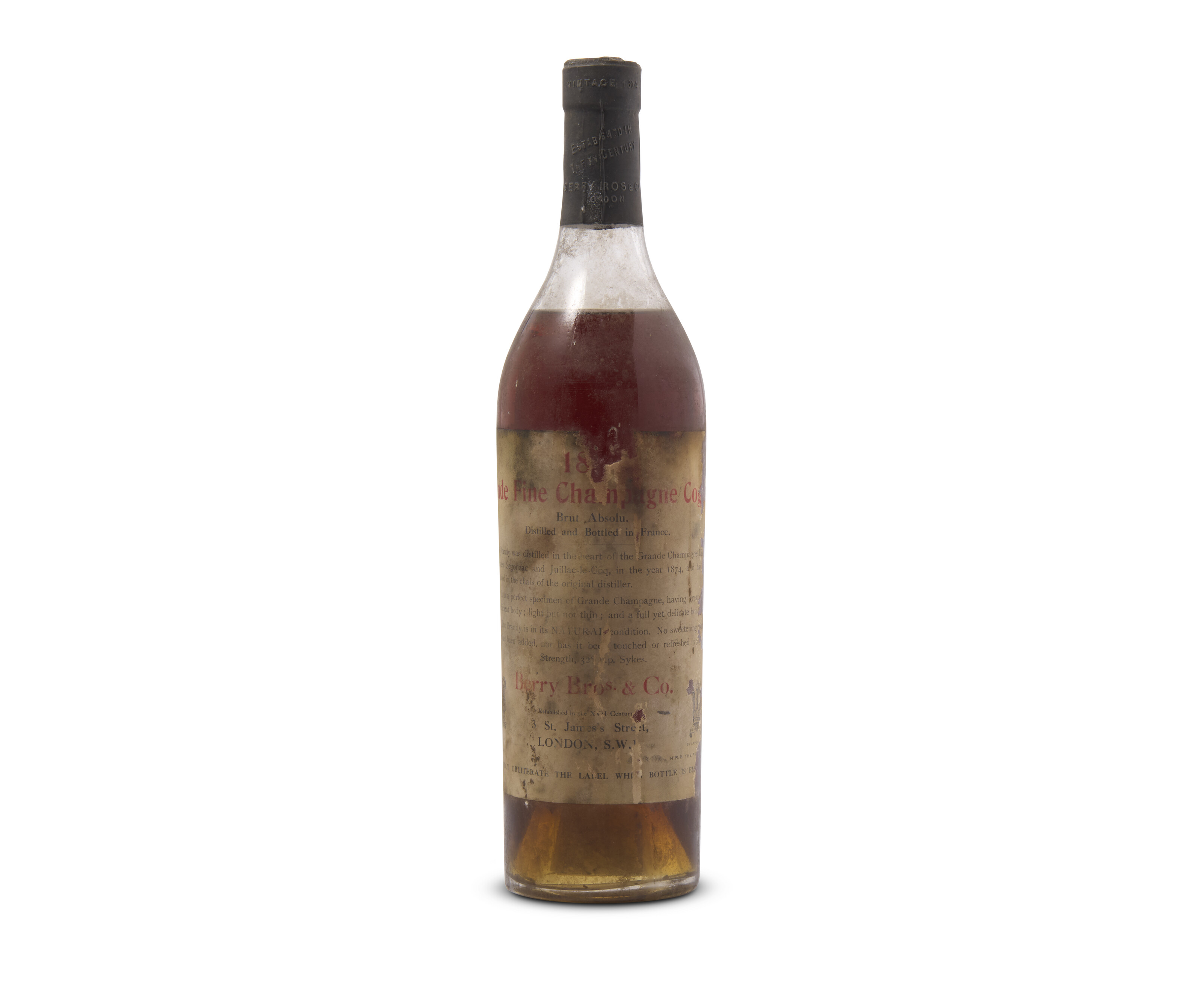 Rouyer Guillet & Co, Fine Champagne Cognac 1865, Ex Christie's