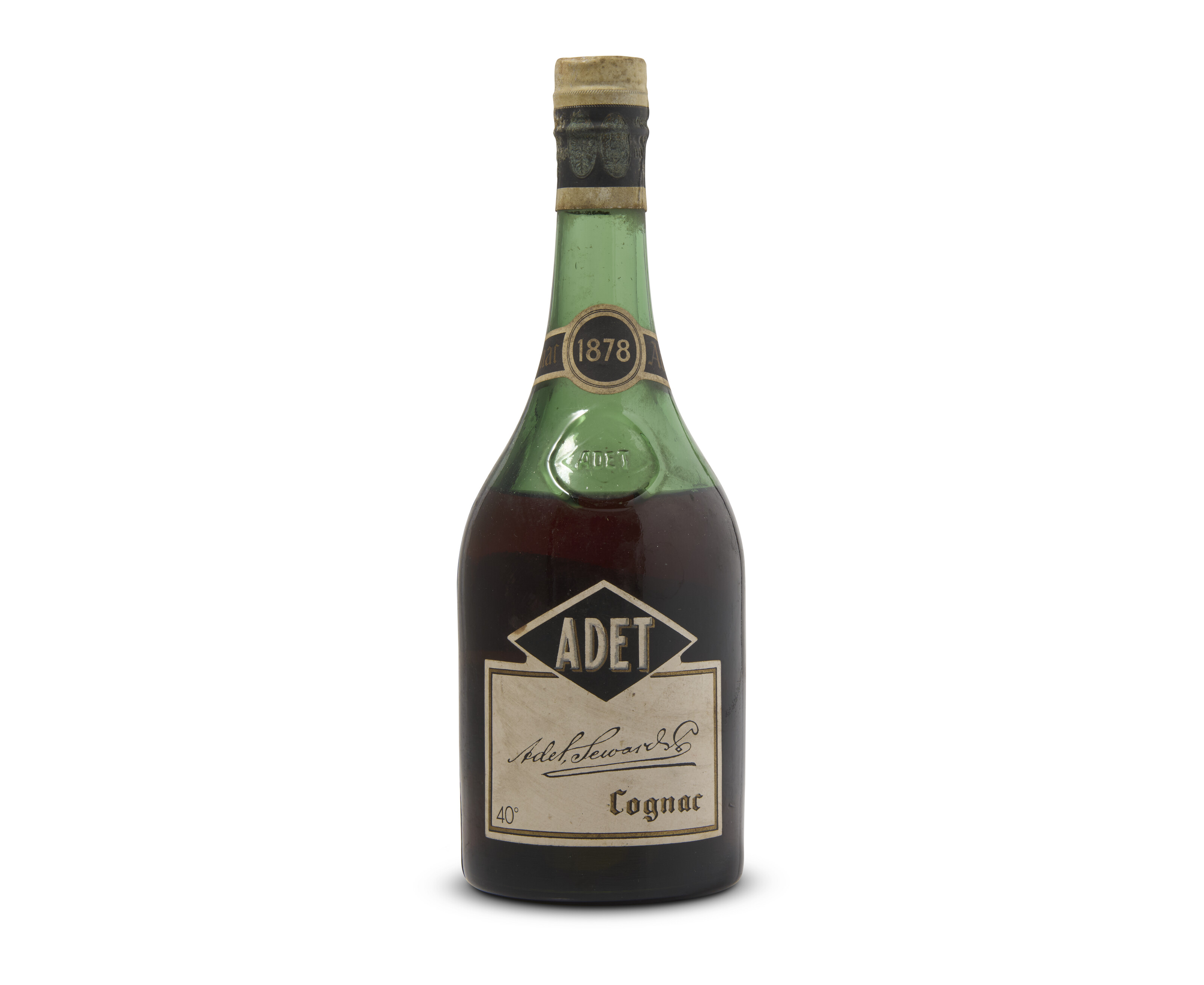 Lucien Foucauld & Co, Fine Champagne Cognac 1878, Bin-soiled label 