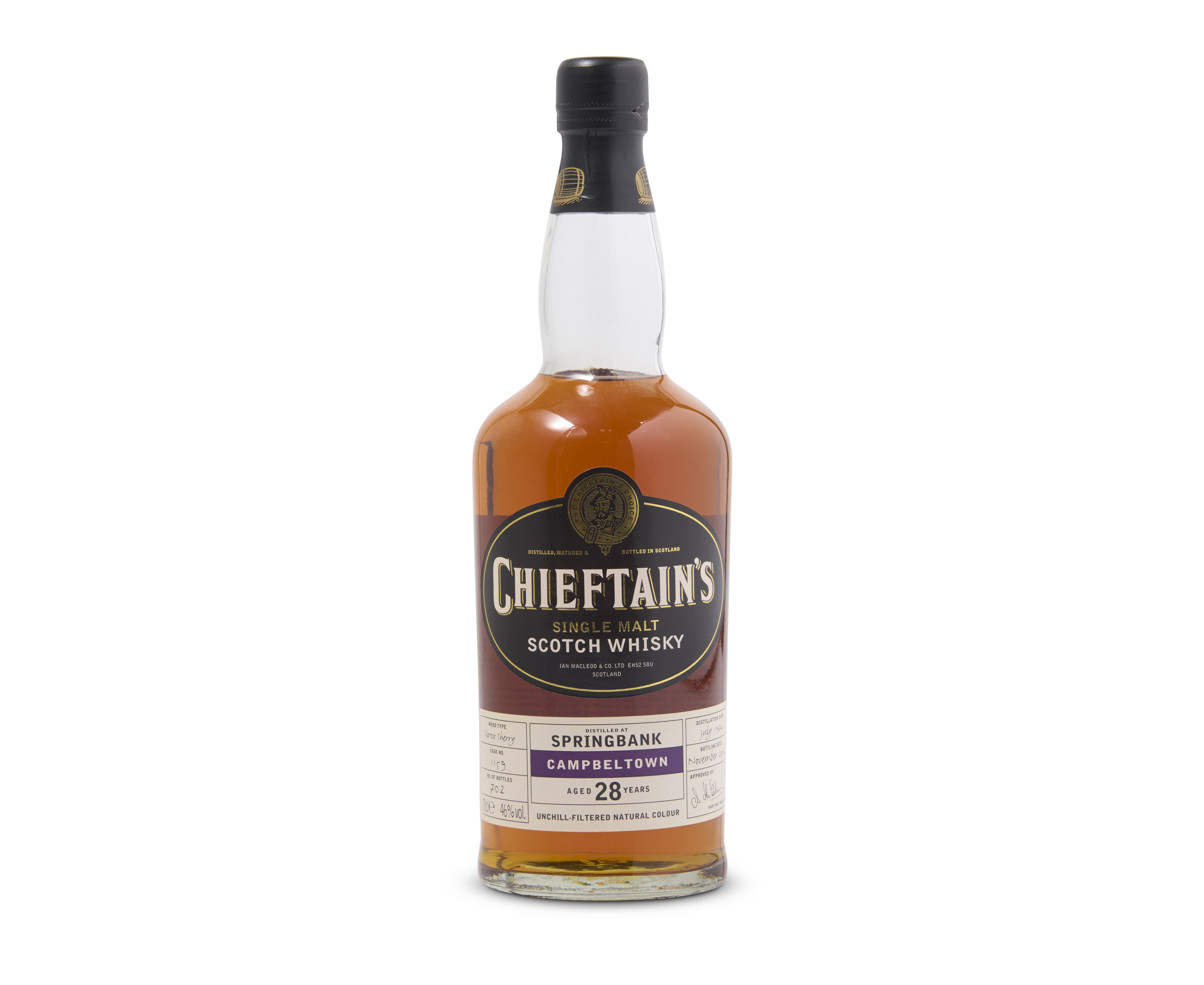 Springbank Chieftain's 28 Year Old 1974, Bottled in 2002. 46