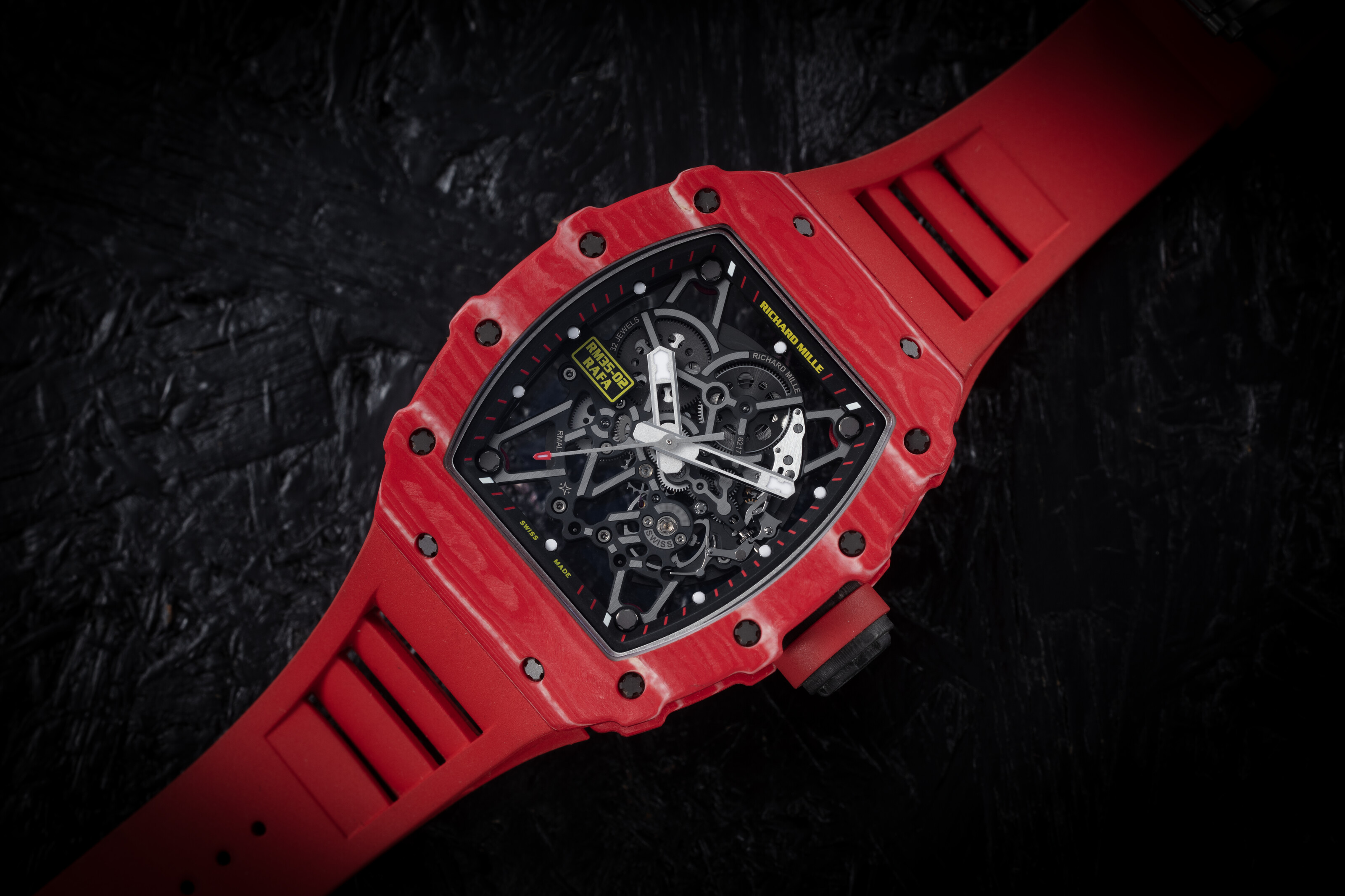 RICHARD MILLE, RM35-02 'RAFA', A RARE RED QUARTZ TPT AUTOMATIC