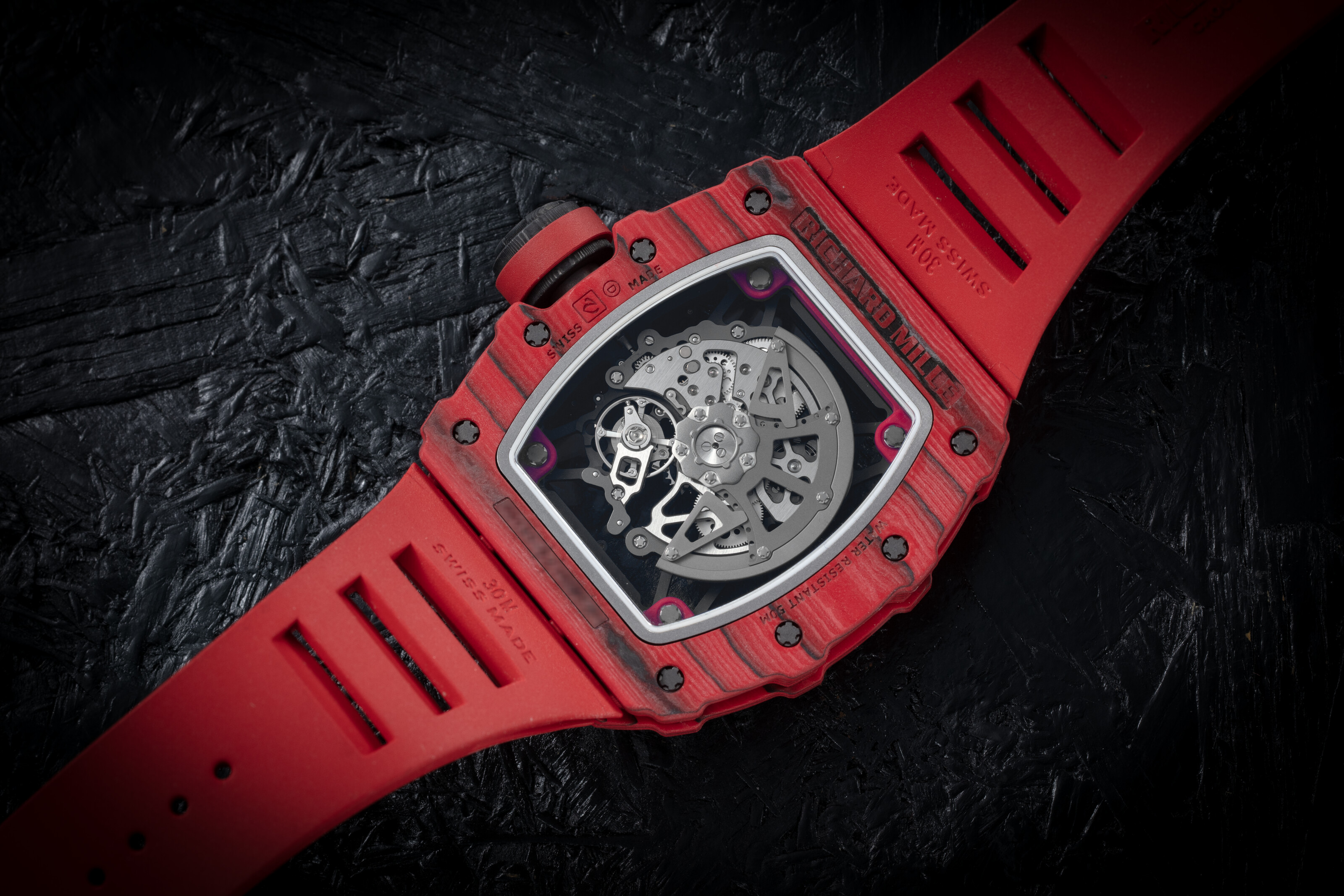 RICHARD MILLE, RM35-02 RAFAEL NADAL, A RARE RED QUARTZ TPT AND