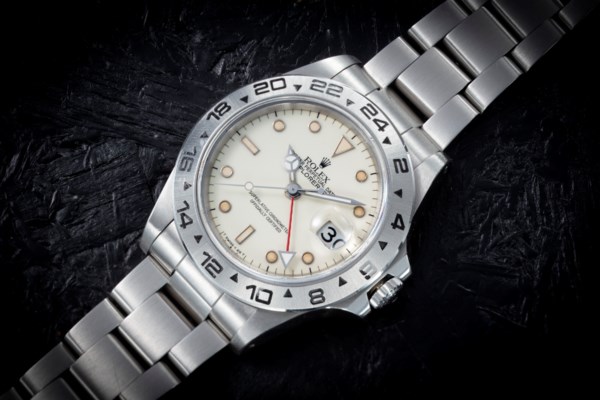 ROLEX, EXPLORER II 'PANNA' 16550, A STAINLESS STEEL DUAL TIME