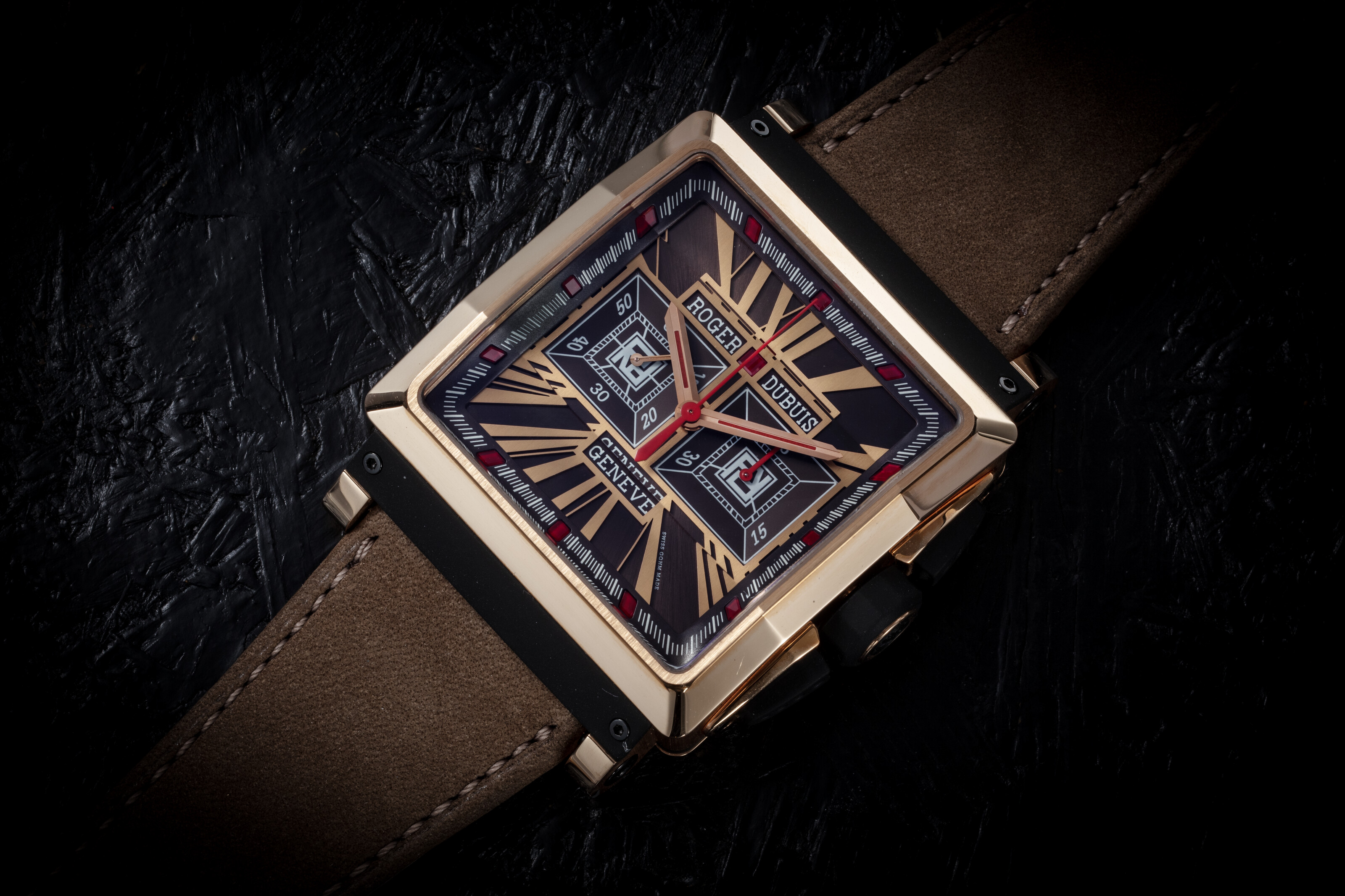 ROGER DUBUIS ゴールデンスクエア メンズ腕時計 ROGER DUBUIS, KING SQUARE KS40, A RARE LIMITED EDITION GOLD