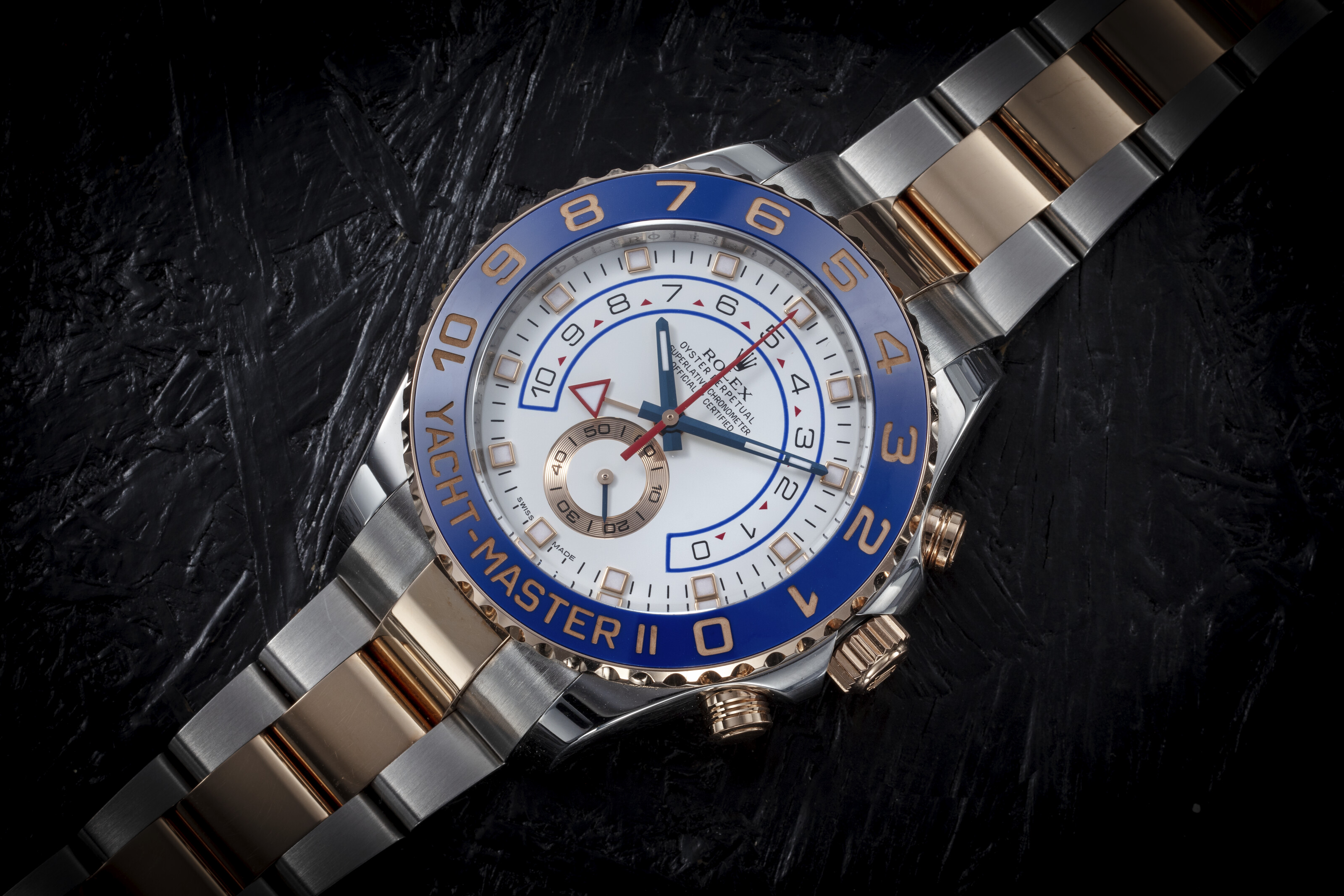 ROLEX, YACHT-MASTER II REF 116681, A SUBSTANTIAL STEEL AND EVEROSE