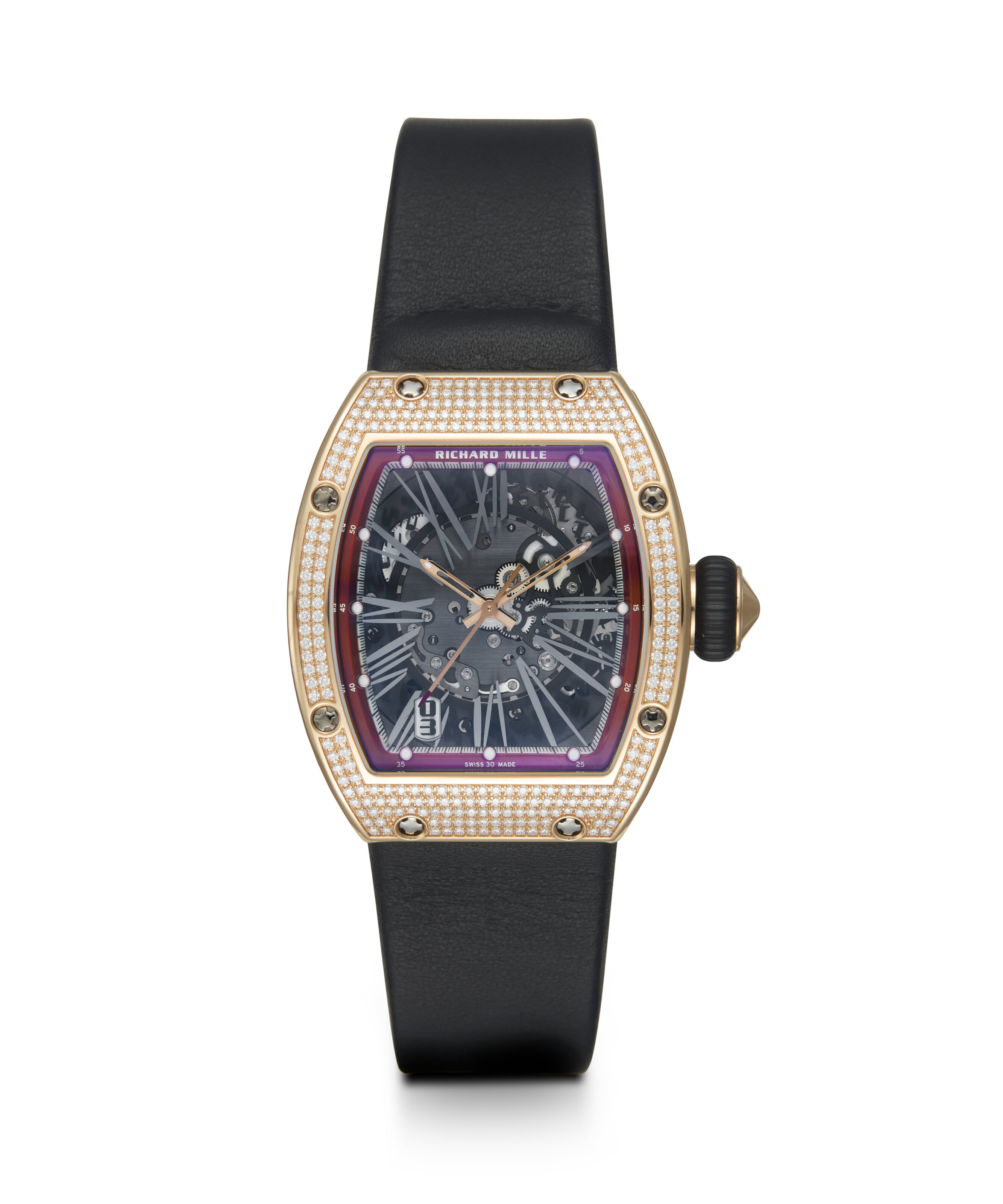 RICHARD MILLE RM023 A RARE AND ATTRACTIVE GOLD AND DIAMOND SET AUTOMATIC WRISTWATCH CASE NUMBER RM023 RG 1 Christie s