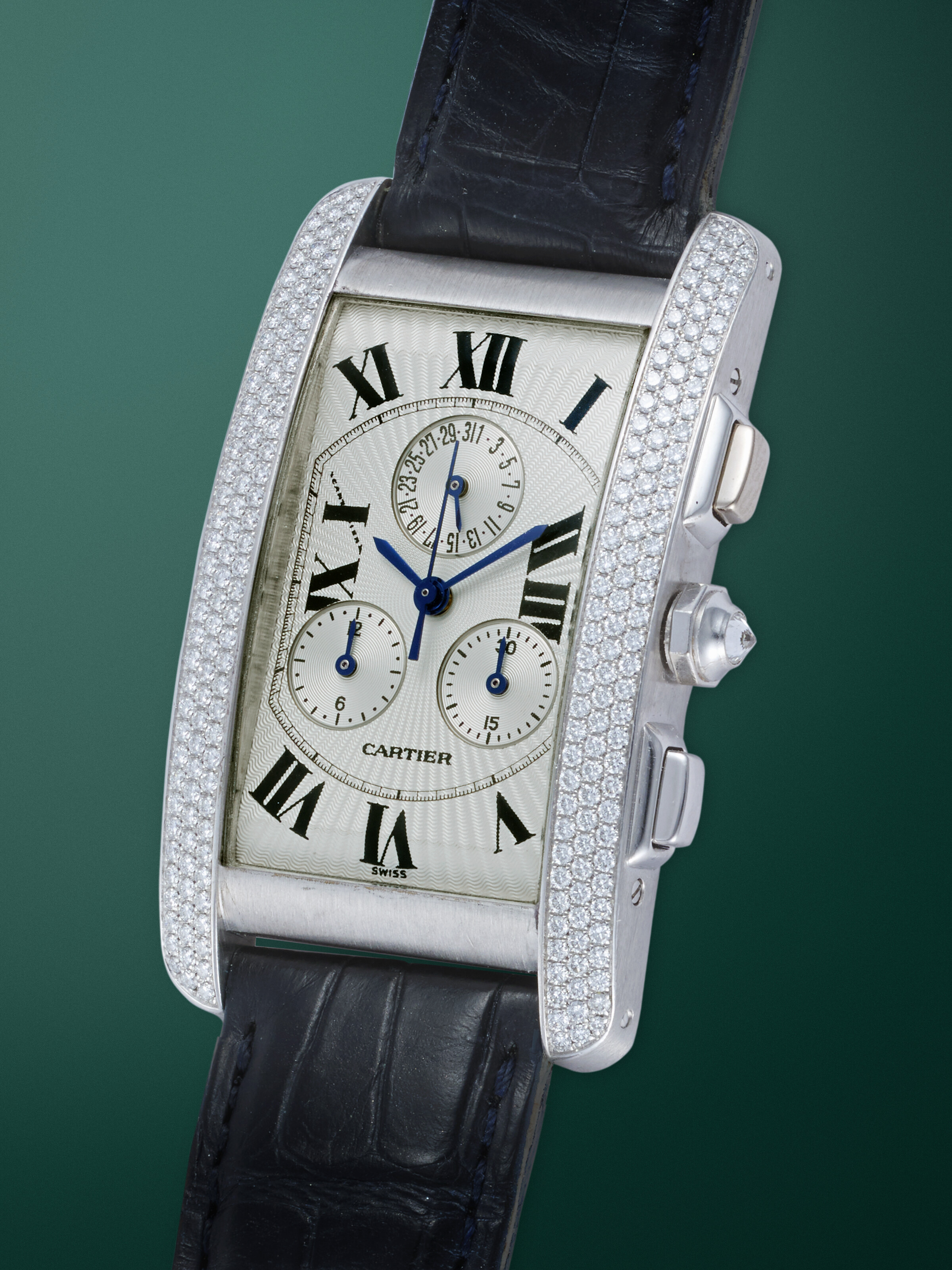 18k White Gold Cartier Tank Americaine Chrono Cartier Tank