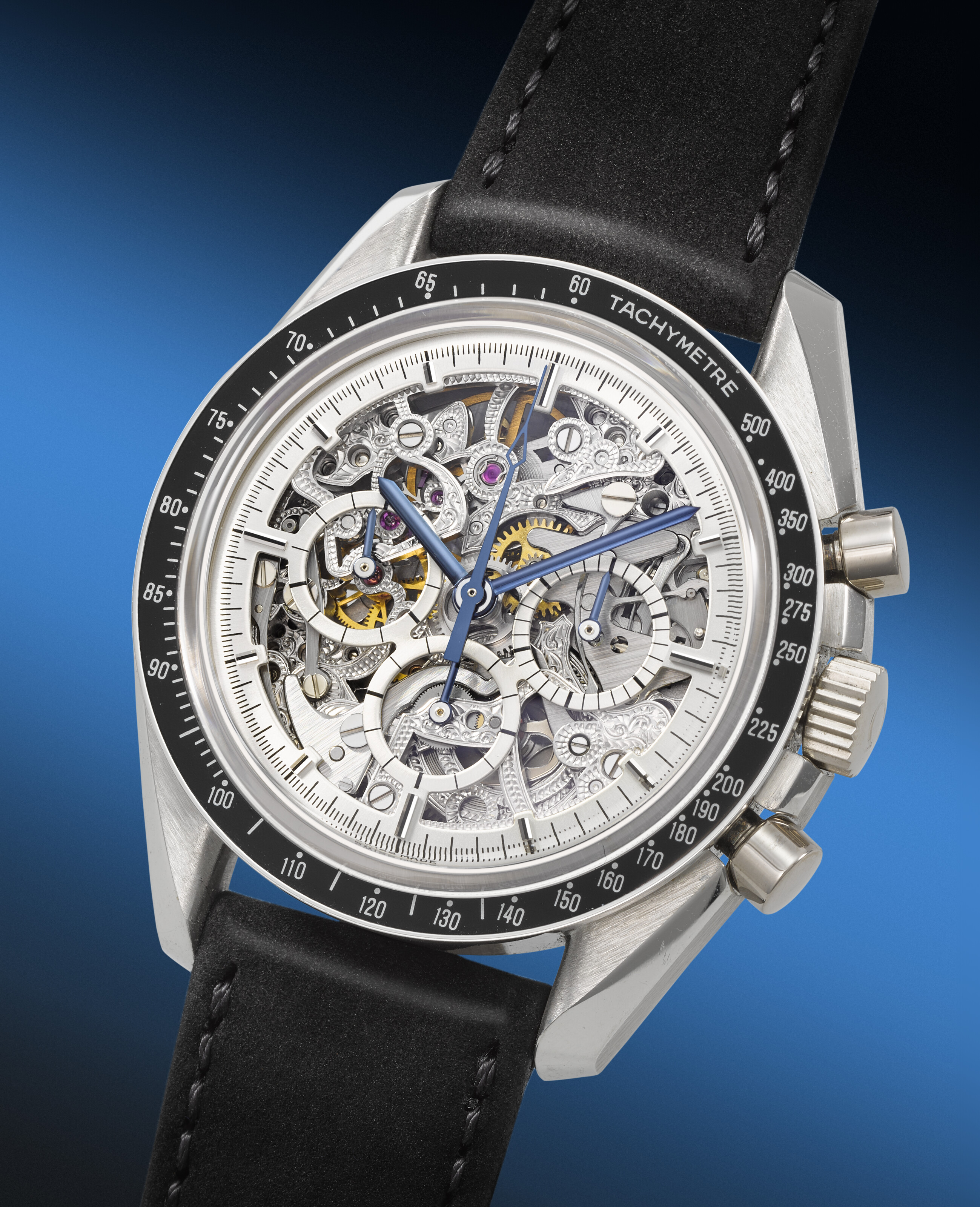 OMEGA. A VERY RARE AND ATTRACTIVE PLATINUM LIMITED EDITION