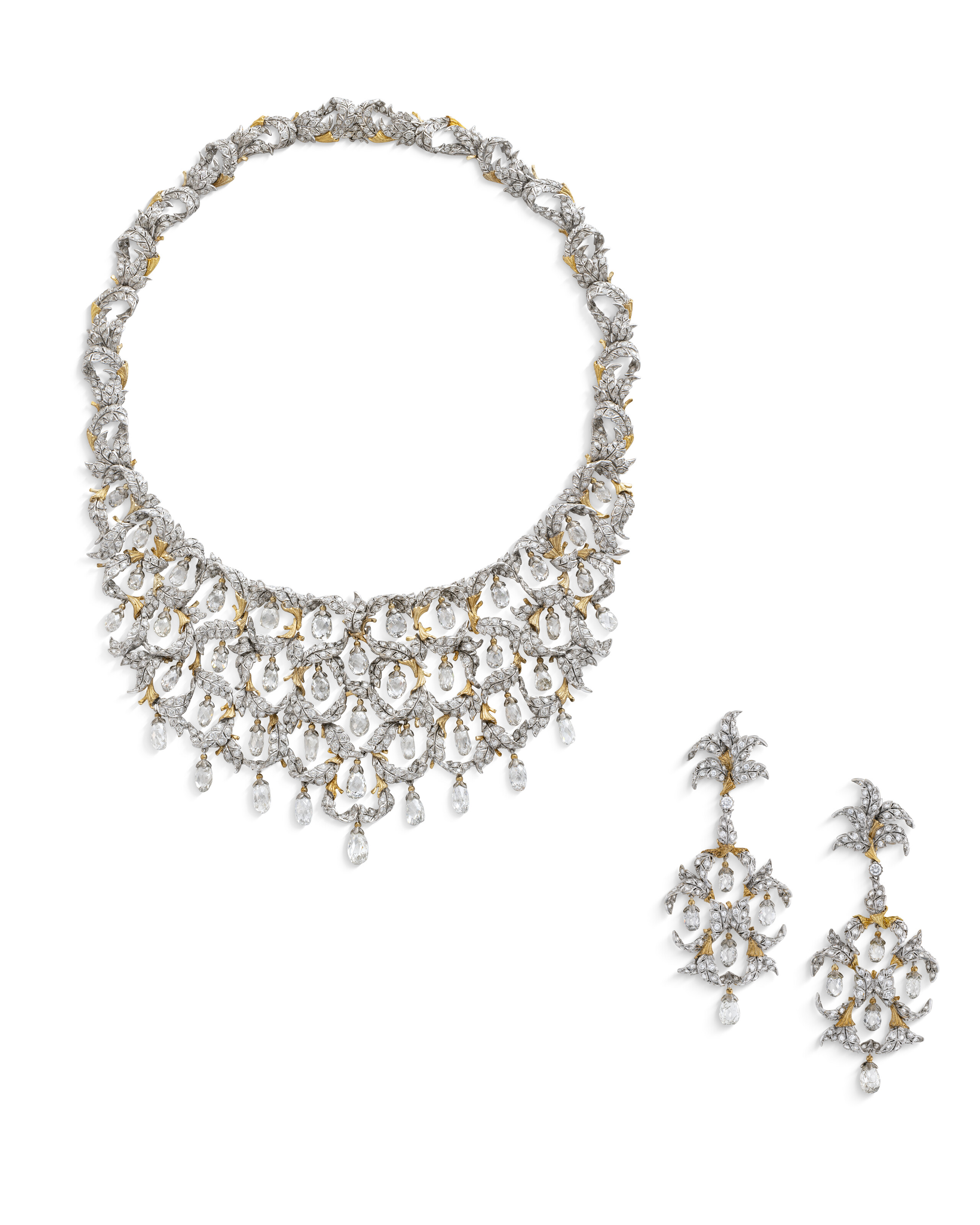 BUCCELLATI SET OF DIAMOND 'TULLE' JEWELLERY