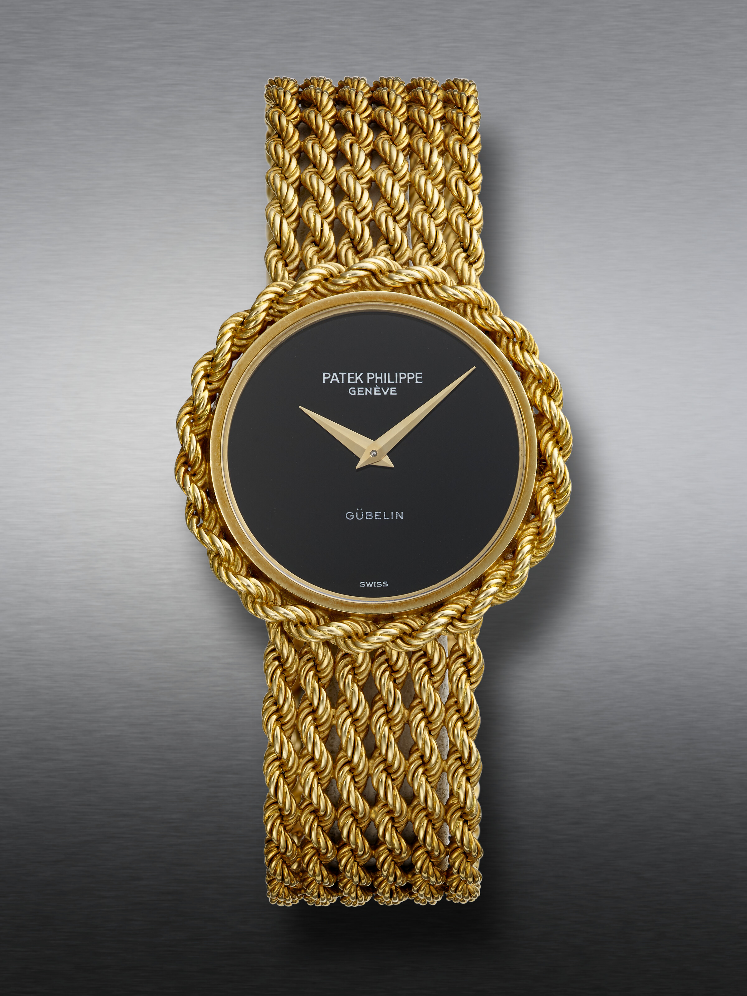 PATEK PHILIPPE, THE ONLY KNOWN YELLOW GOLD WRISTWATCH WITH ONYX