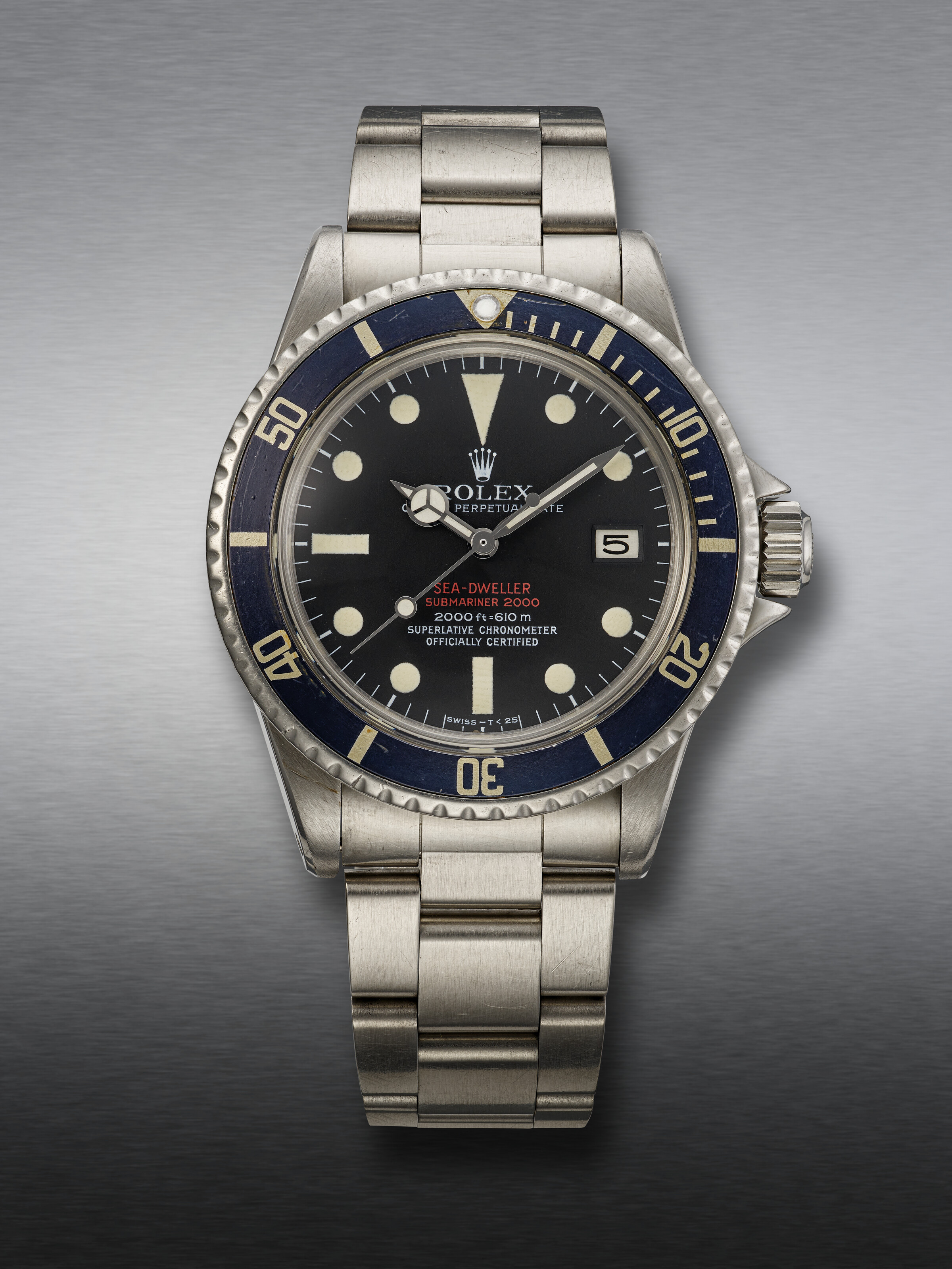 ROLEX, STAINLESS STEEL SEA-DWELLER 'DOUBLE RED', 1665