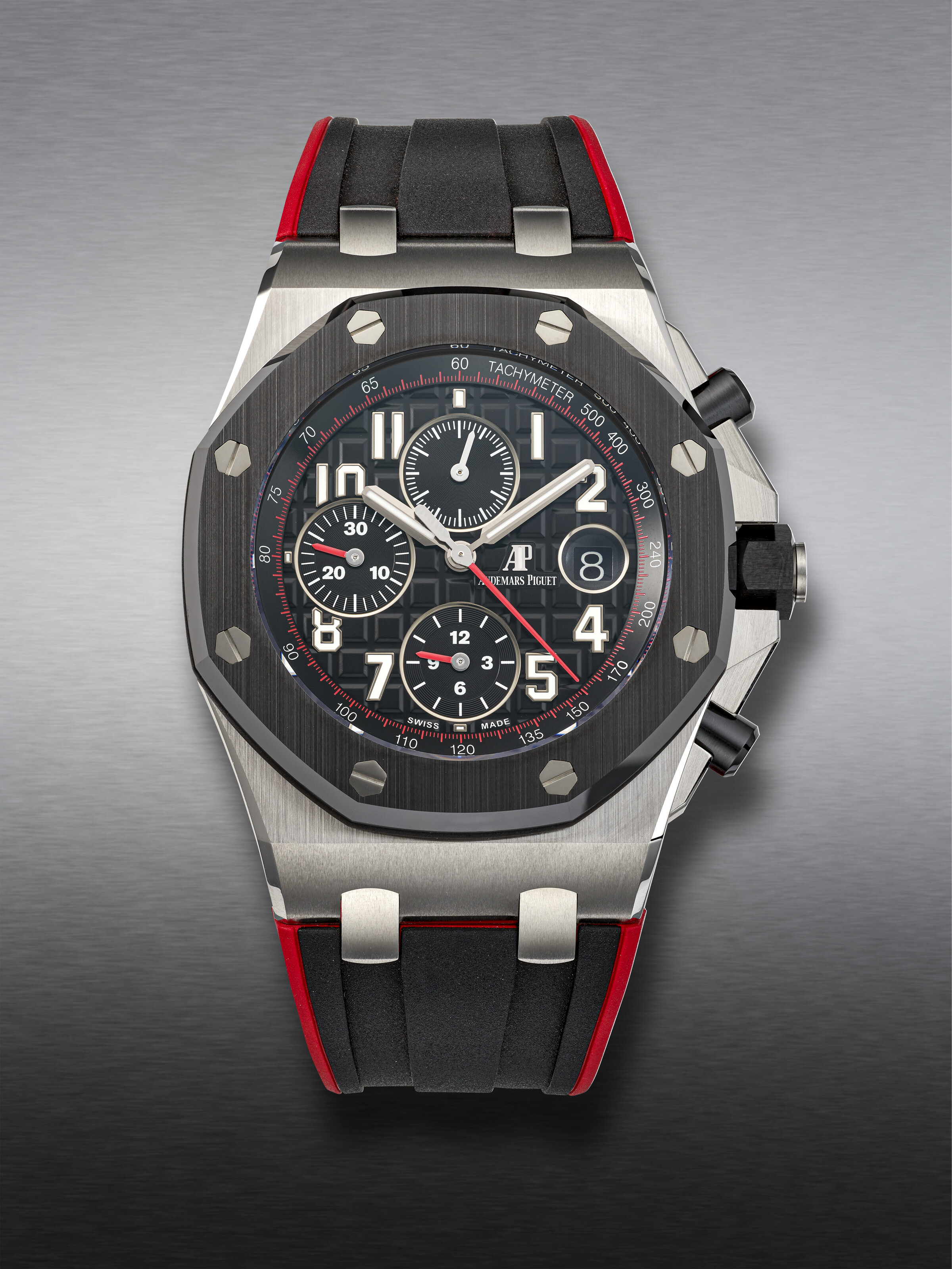 AUDEMARS PIGUET, STAINLESS STEEL AND CERAMIC CHRONOGRAPH ‘ROYAL OAK ...