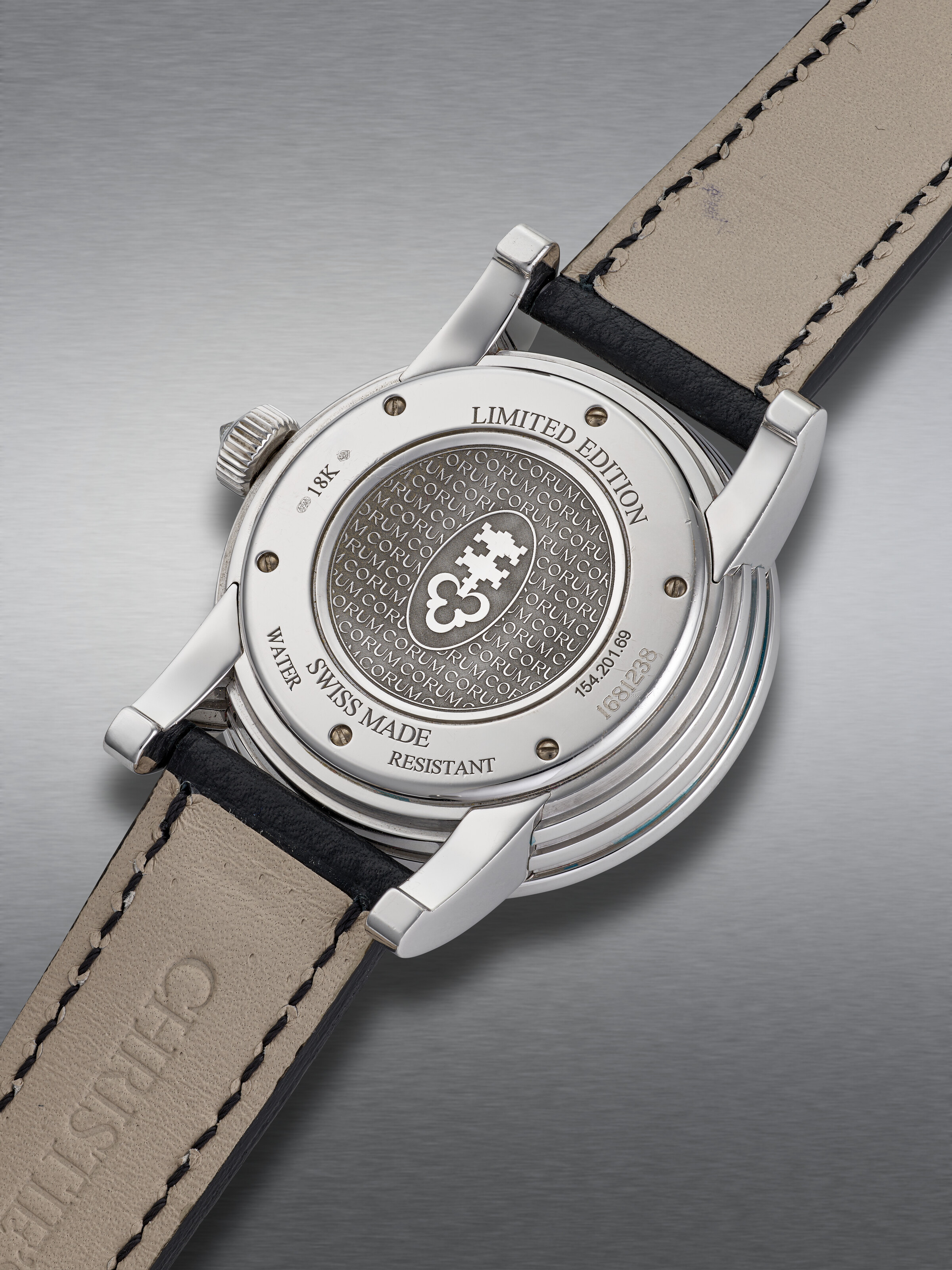 CORUM, LIMITED EDITION WHITE GOLD AND DIAMOND-SET JUMP HOUR