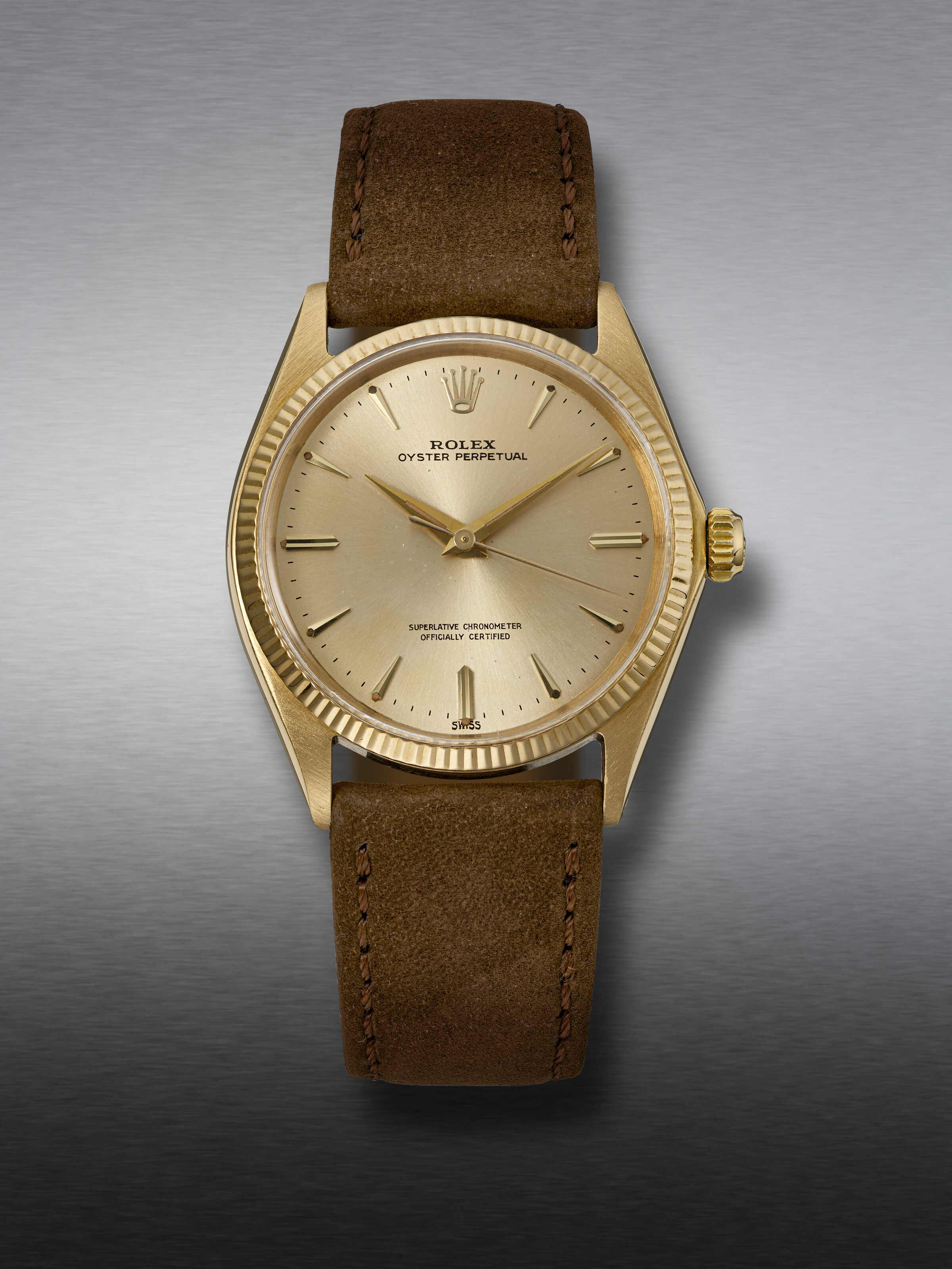 ROLEX, YELLOW GOLD 'OYSTER PERPETUAL', REF. 1005, | Christie's