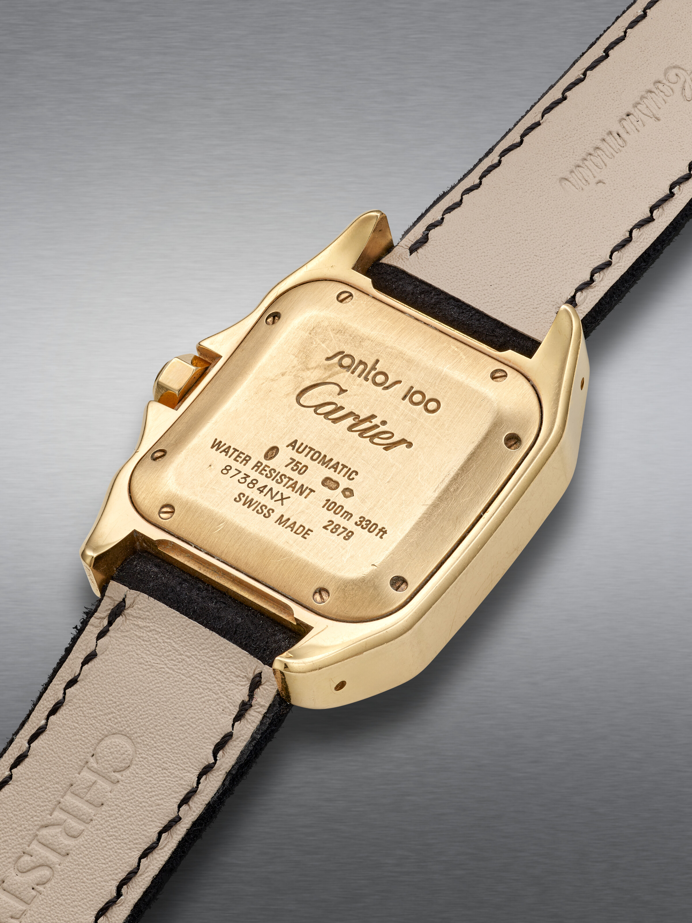 CARTIER, PINK GOLD AND DIAMOND-SET 'SANTOS 100', REF. 2879