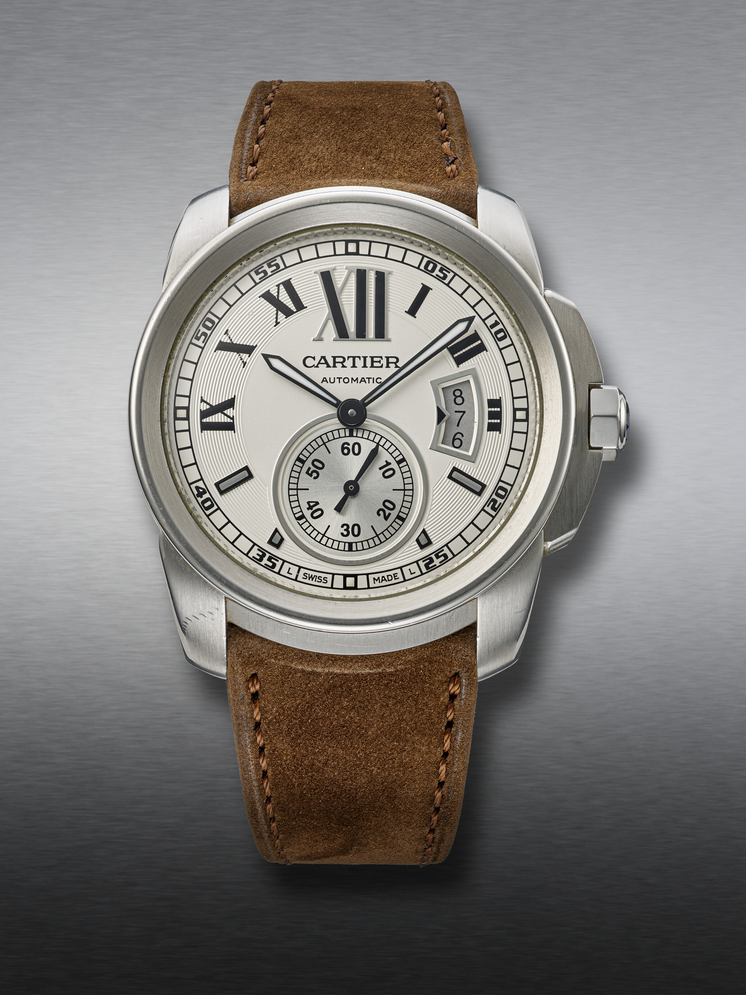 CARTIER, STAINLESS STEEL 'CALIBRE', REF. 3299, | Christie's