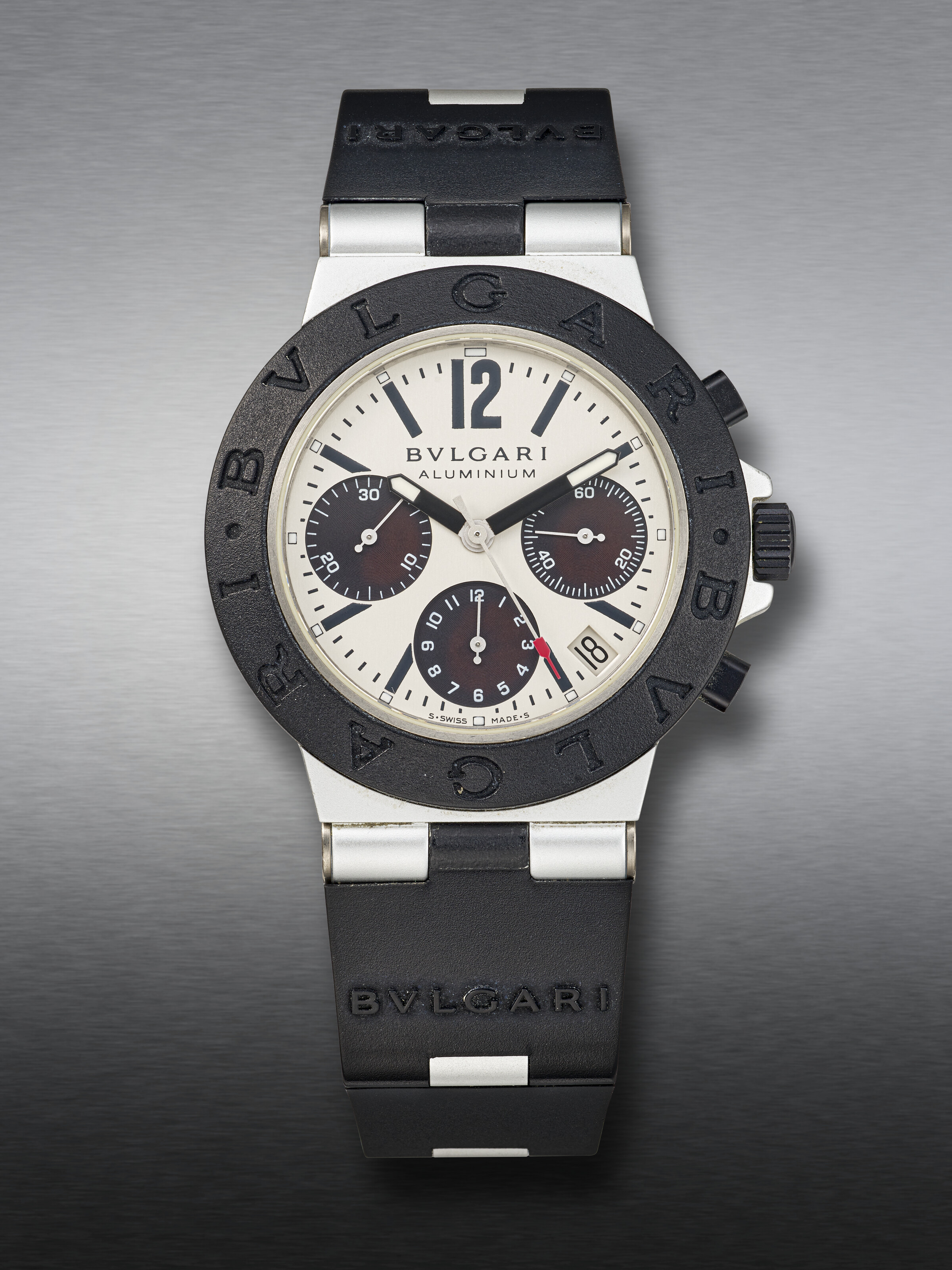 BULGARI ALUMINUM AND RUBBER CHRONOGRAPH DIAGONO REF. AC38TA