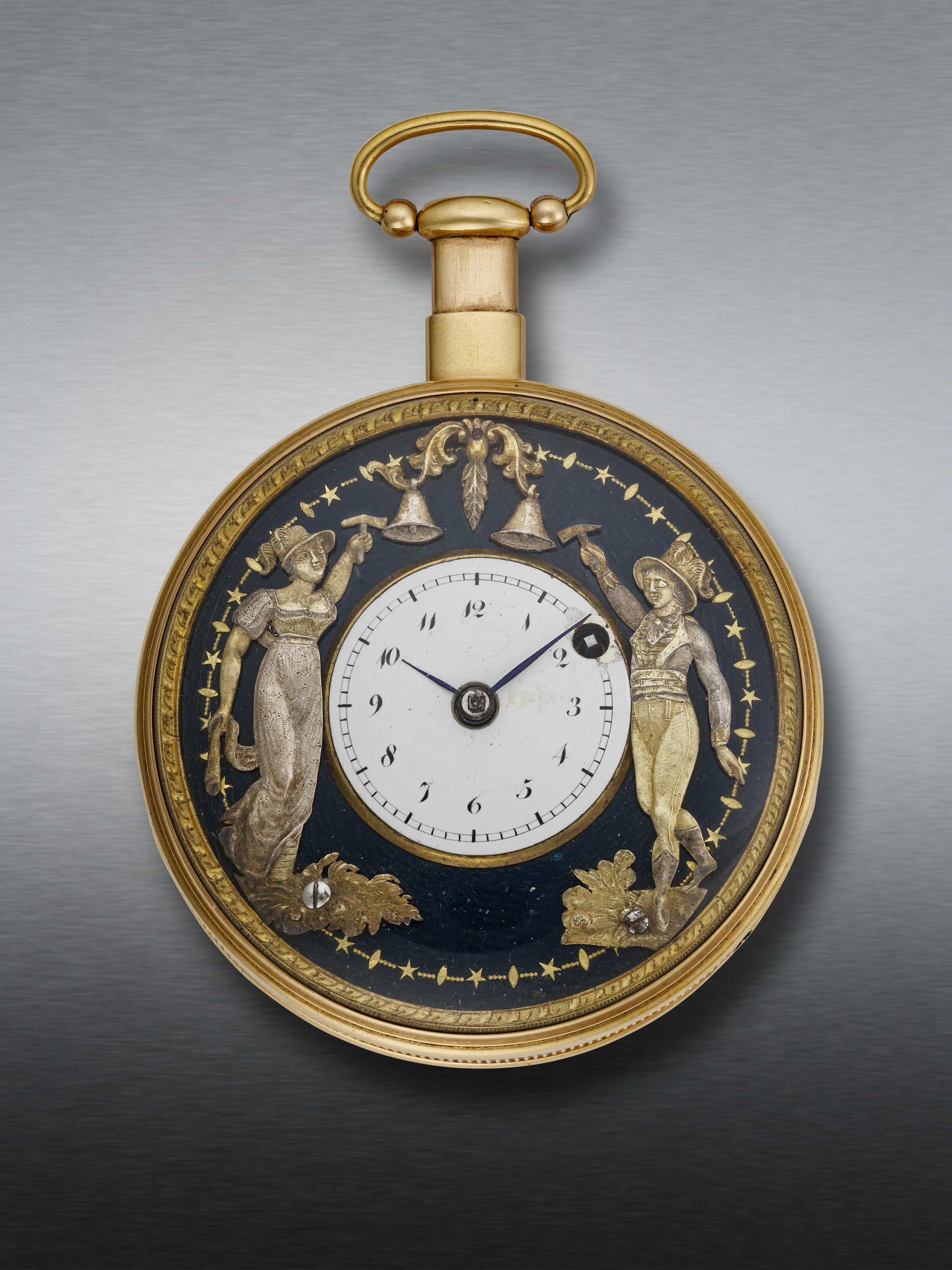 SWISS, A YELLOW GOLD QUARTER REPEATING JACQUEMART AUTOMATON VERGE