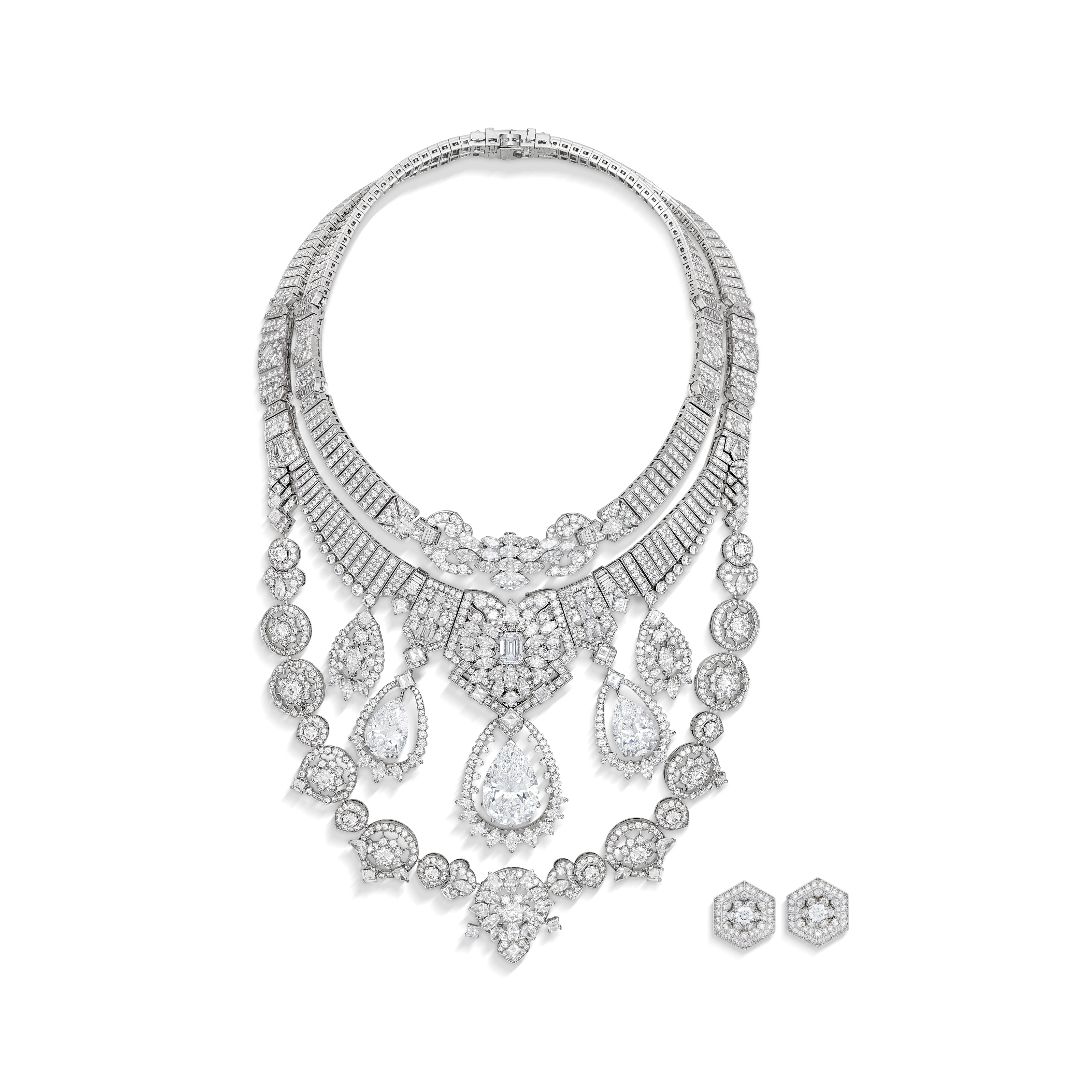 THE MAHARAJA NECKLACE MAGNIFICENT VAN CLEEF & ARPELS DIAMOND TRA