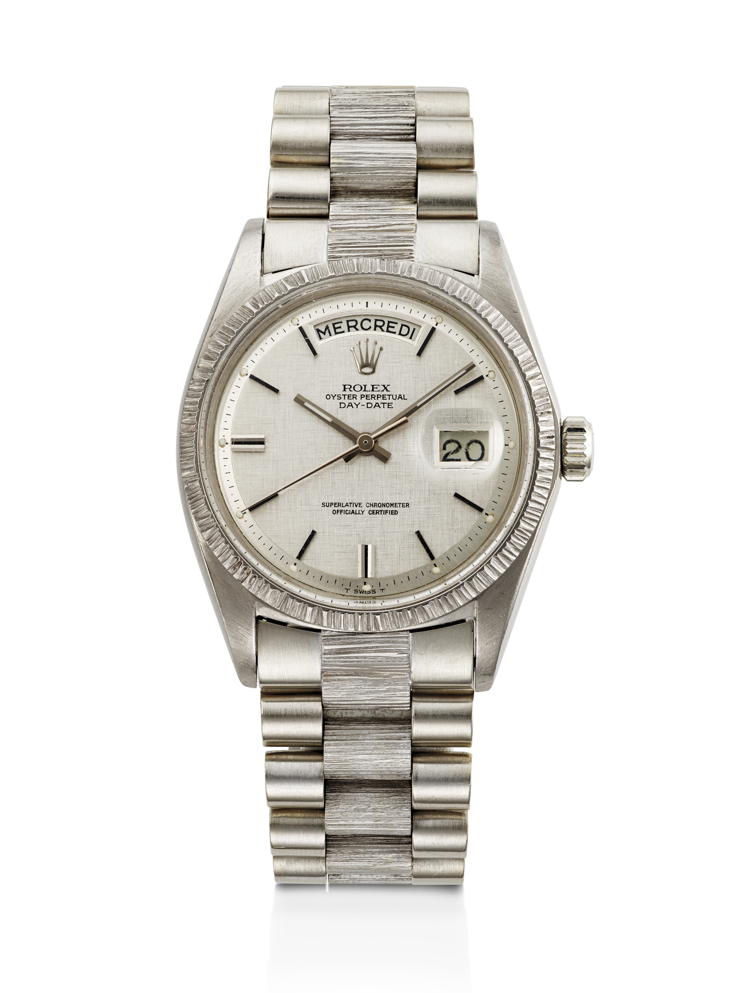 ROLEX ステンレススチール ブレスレット D02 ROLEX, WHITE GOLD 'DAY-DATE', REF. 1807, SERIAL NO: 2'50X'XXX