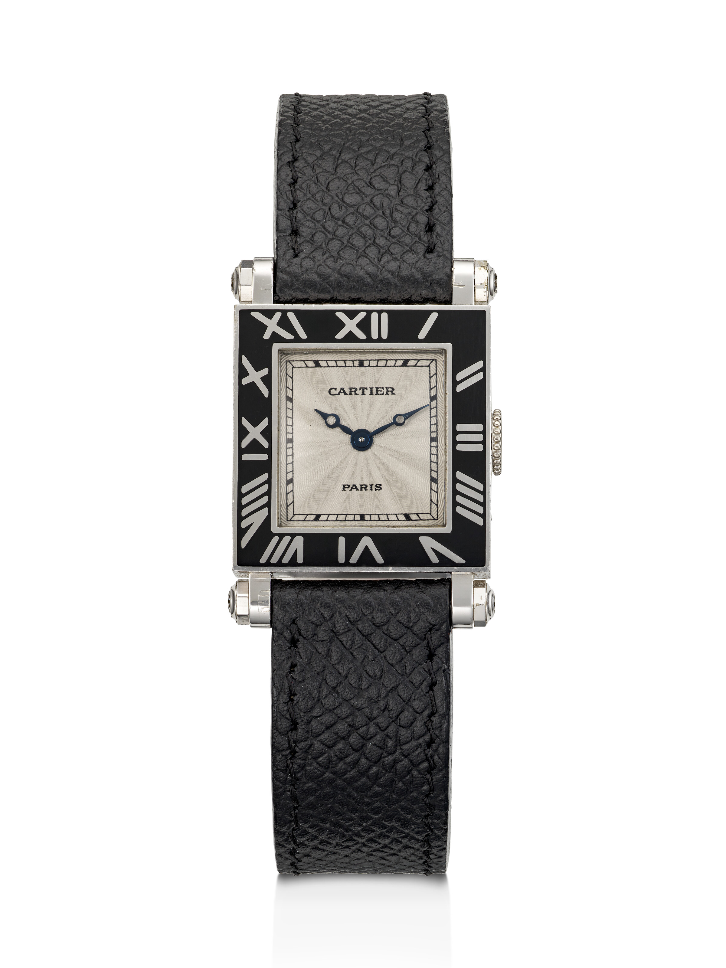 Cartier リモージュ 大皿 プレート ヴィンテージ aq11861 CARTIER, WHITE GOLD AND ENAMEL 'TANK RECTANGULAIRE A PATTES VIS