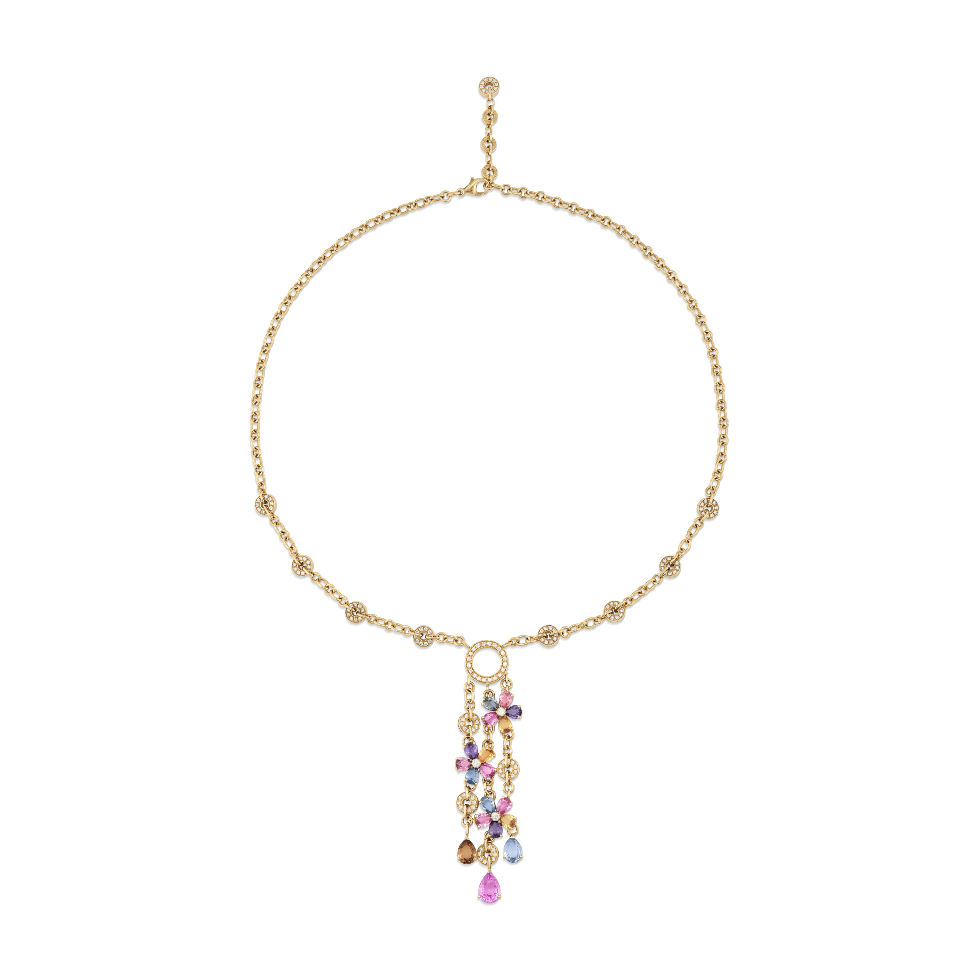 BULGARI COLOURED SAPPHIRE AND DIAMOND FLORA NECKLACE Christie s
