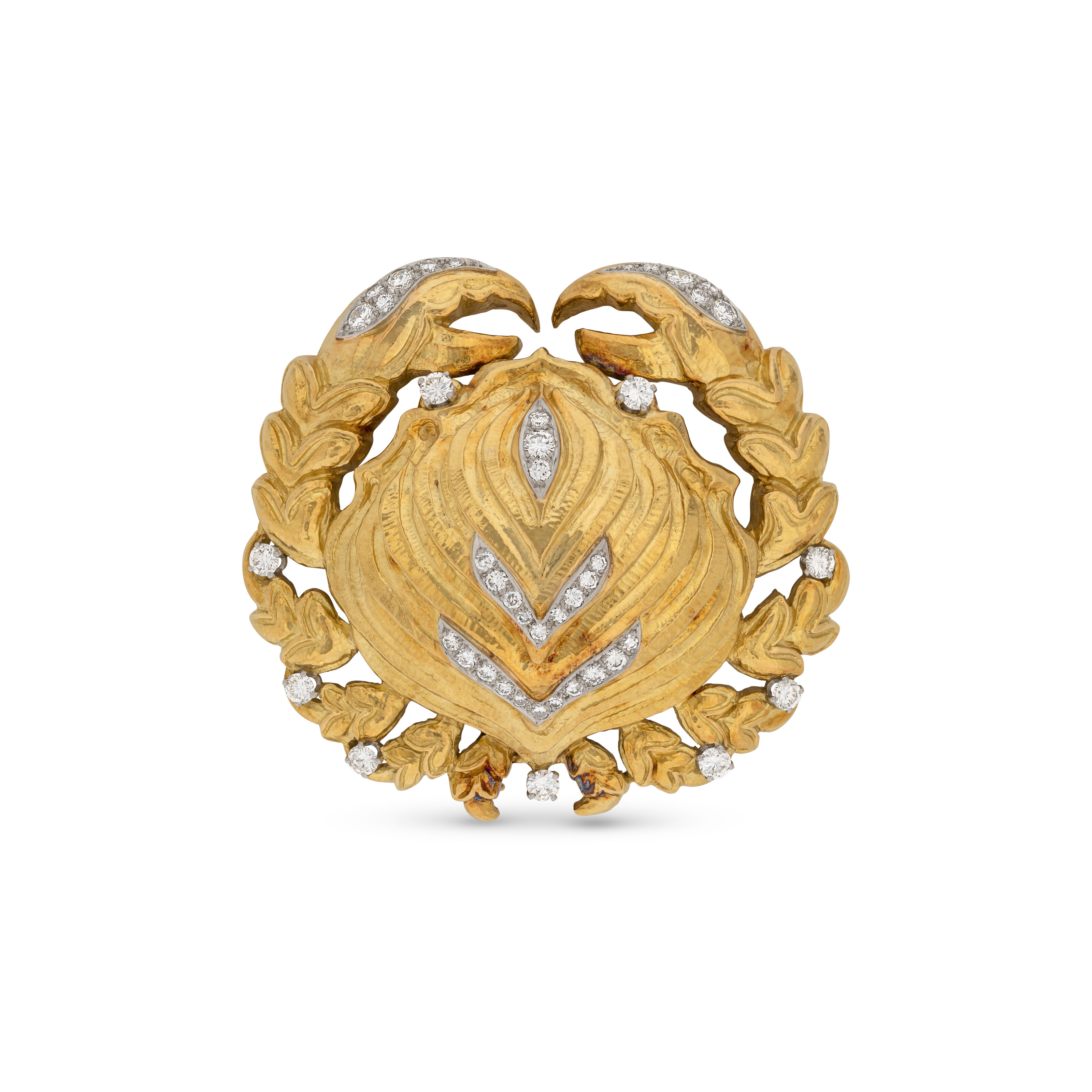 NO RESERVE | DAVID WEBB DIAMOND AND GOLD CRAB BROOCH, | Christie's